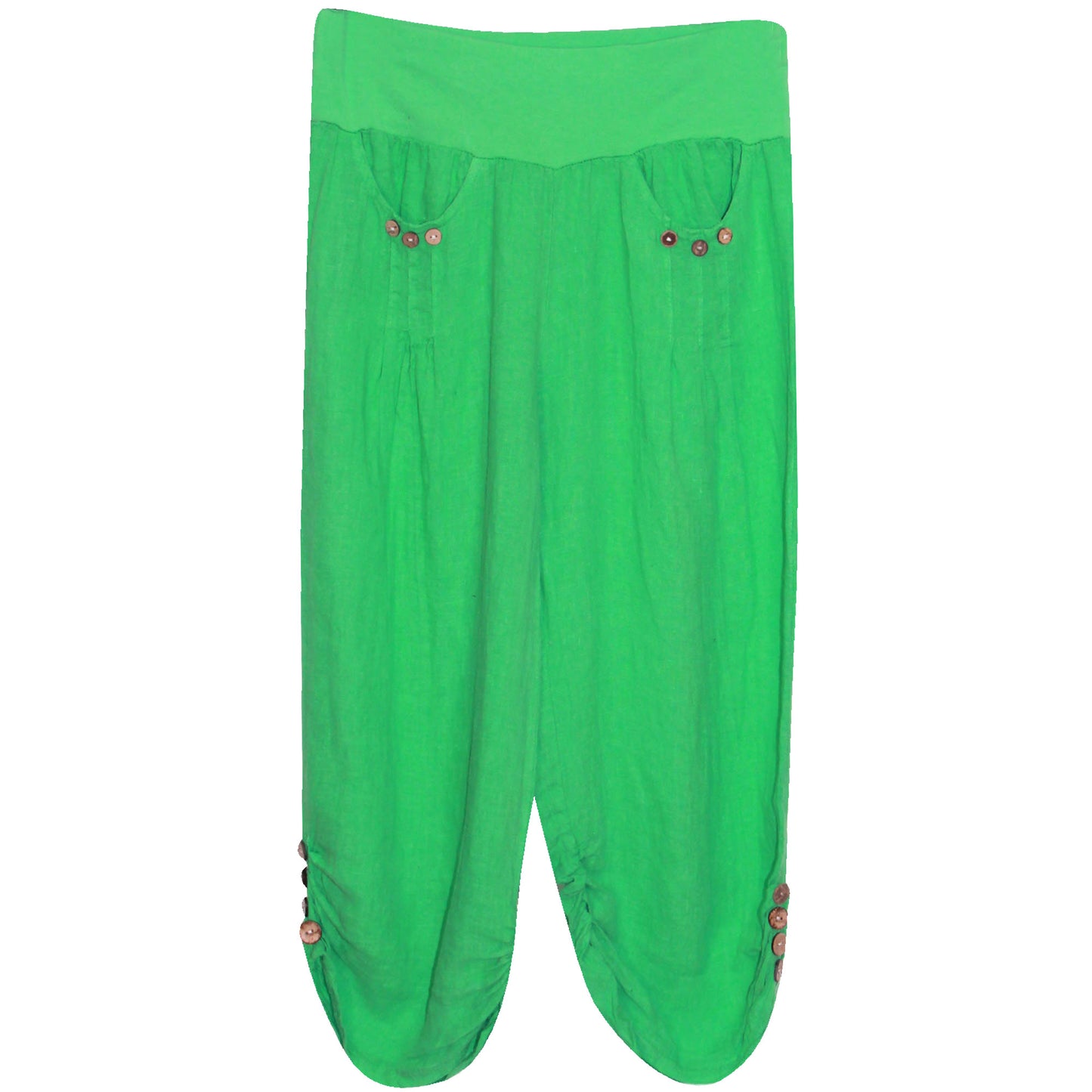 Ladies Linen Capri Trouser: Stylish 3/4 Length Women's Shorts Reg Size - Perfect Gift
