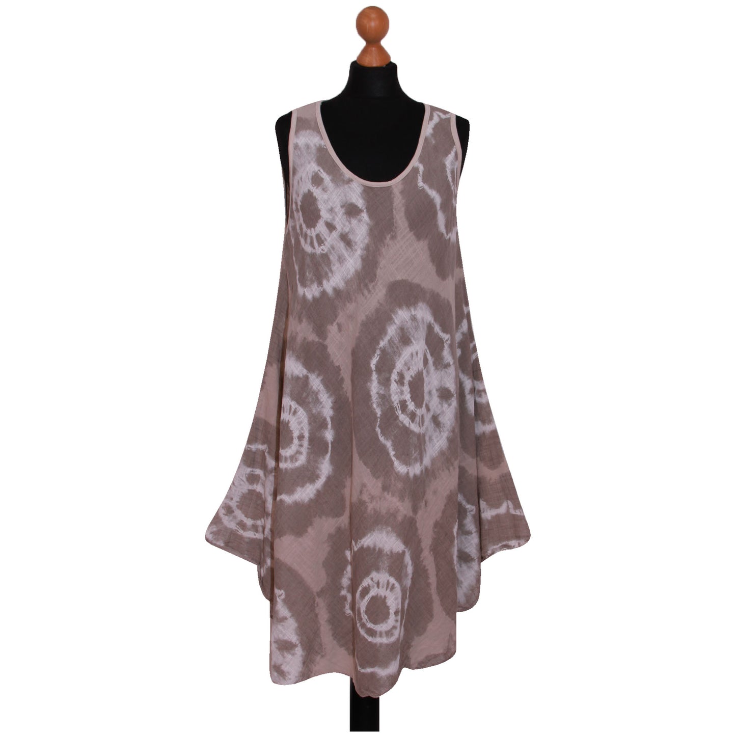 Tie-dye skaterjurk voor dames met print: mouwloze mode