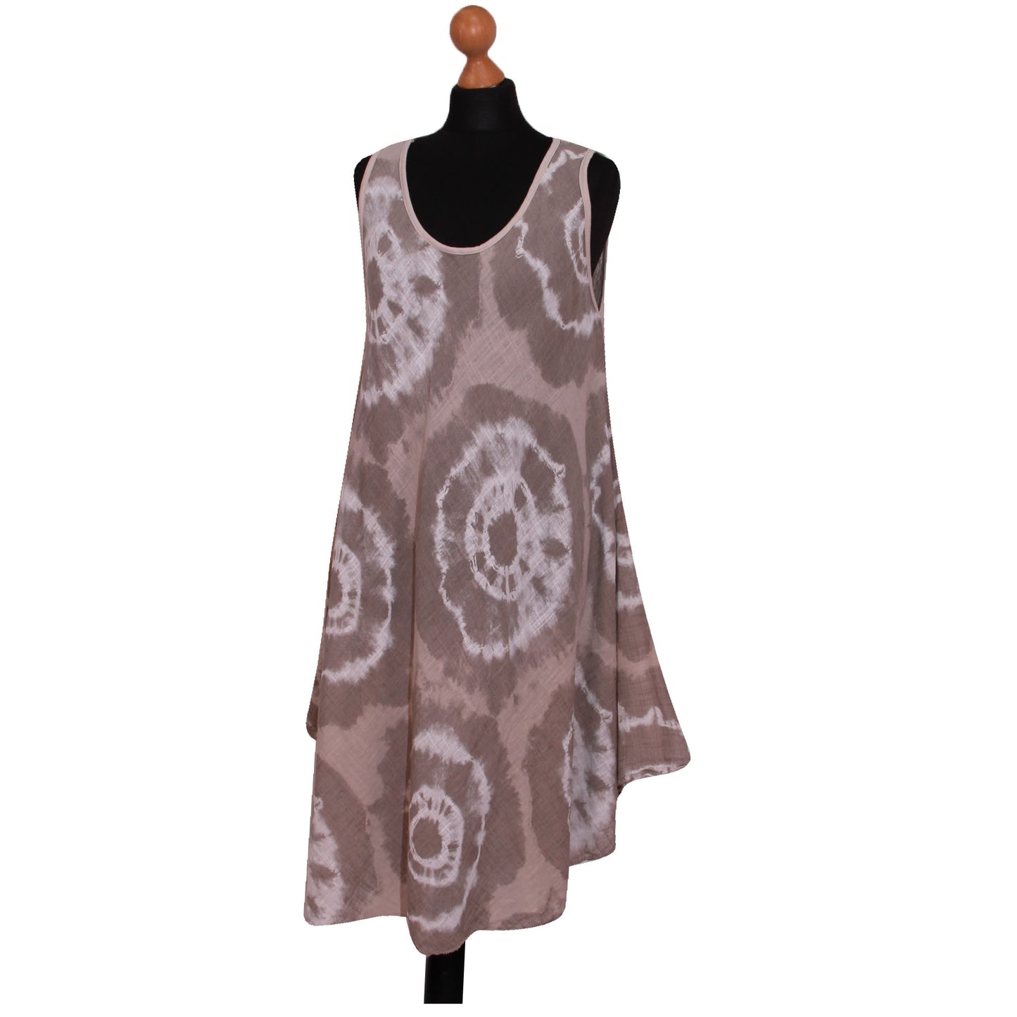 Tie-dye skaterjurk voor dames met print: mouwloze mode