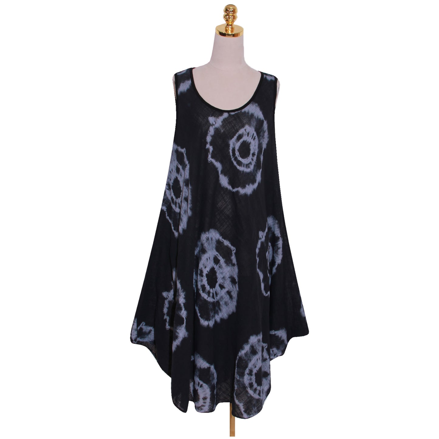 Tie-dye skaterjurk voor dames met print: mouwloze mode
