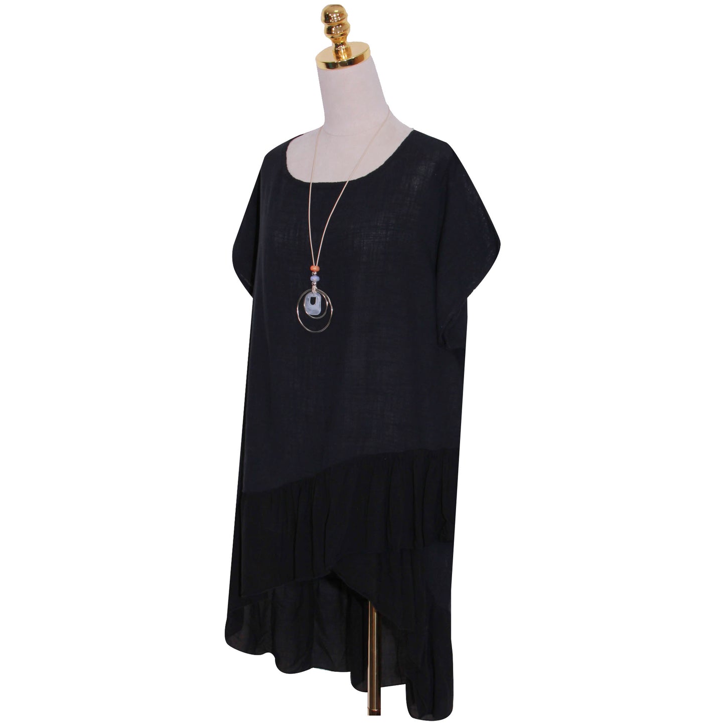 Italian Step Hem Women's Plain Top: Simple and Stylish