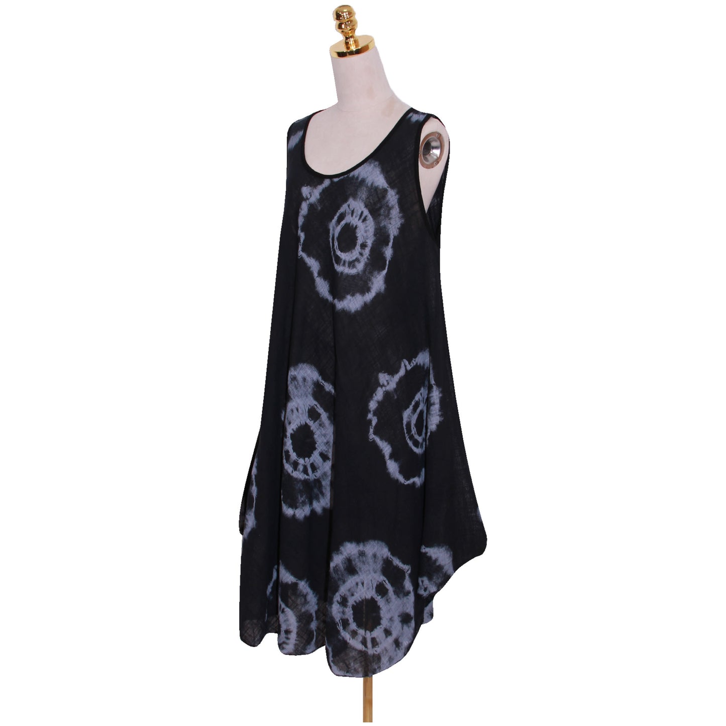 Tie-dye skaterjurk voor dames met print: mouwloze mode