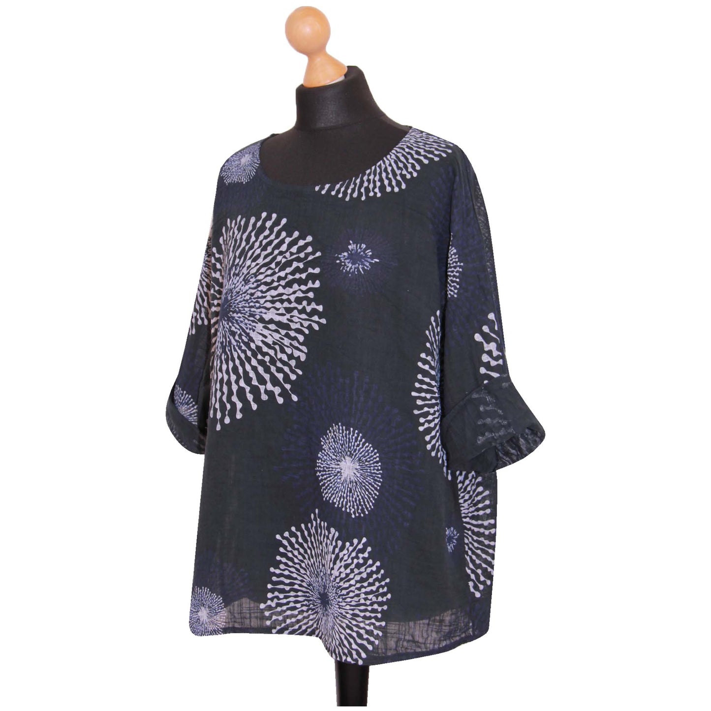 Gecropt topje met Italiaanse spetterprint - Trendy en opvallend