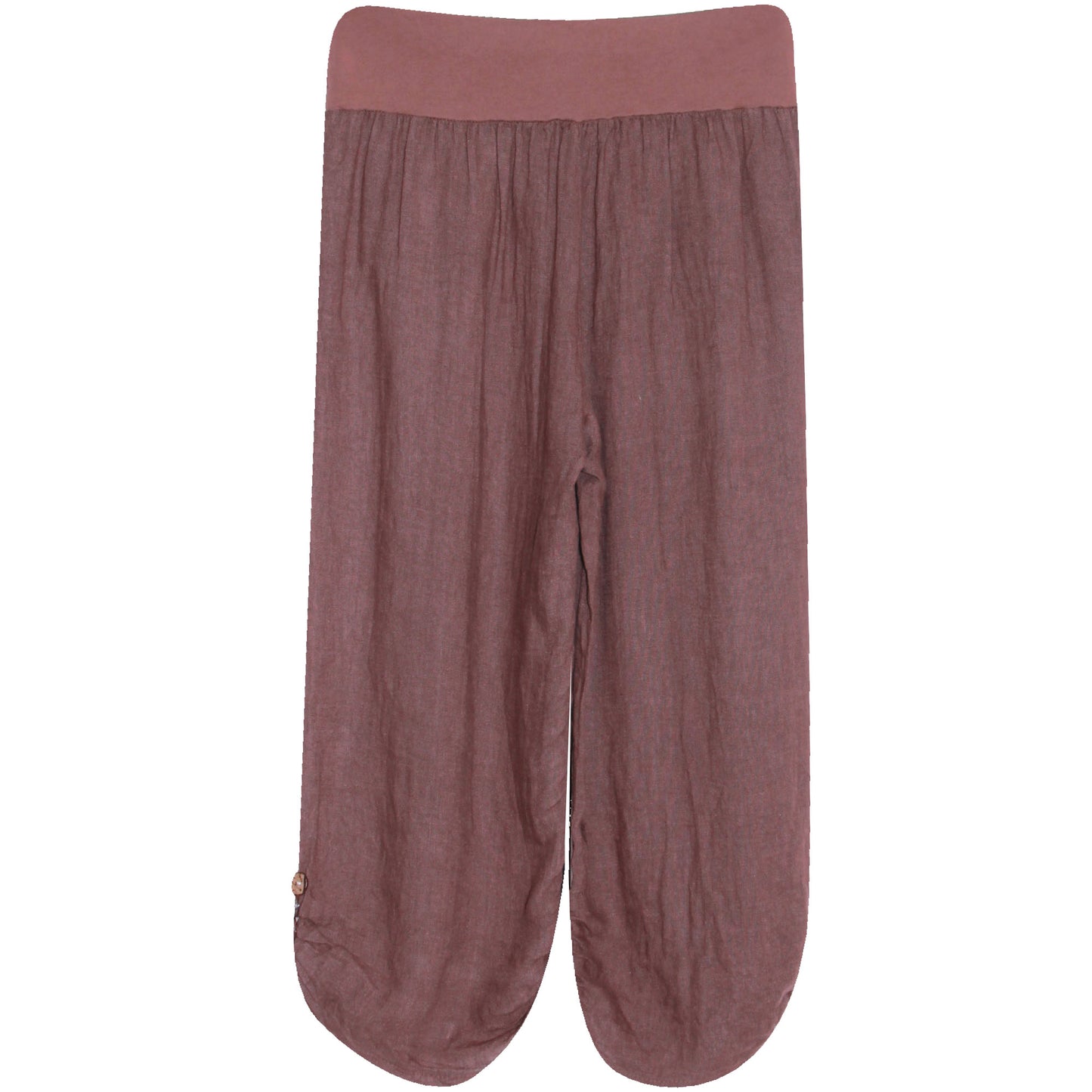 Ladies Linen Capri Trouser: Stylish 3/4 Length Women's Shorts Reg Size - Perfect Gift