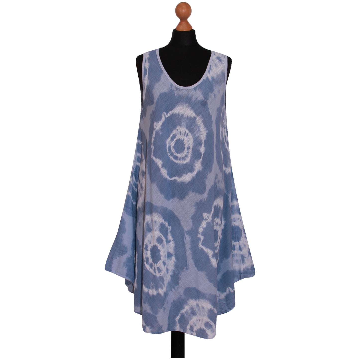 Tie-dye skaterjurk voor dames met print: mouwloze mode