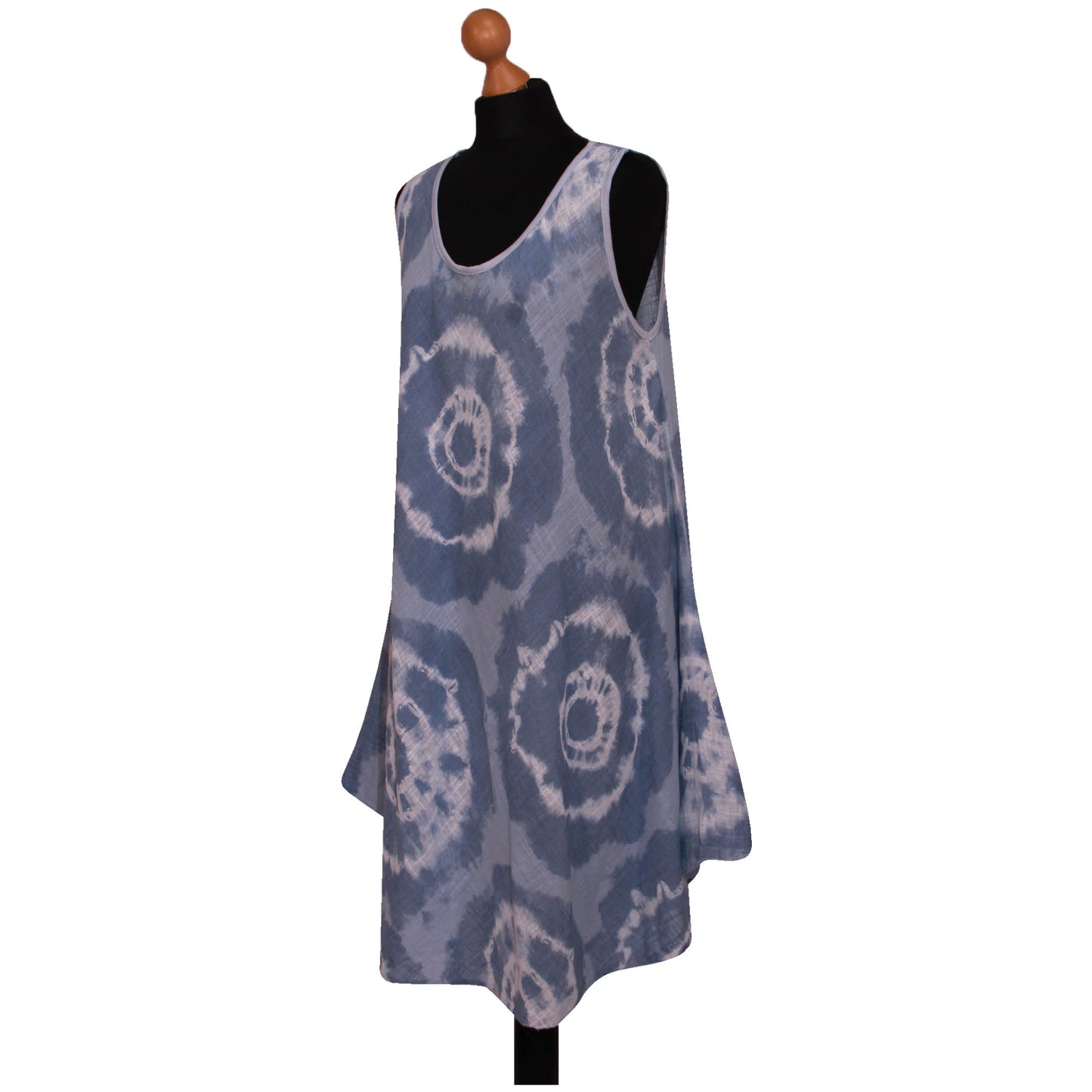 Tie-dye skaterjurk voor dames met print: mouwloze mode