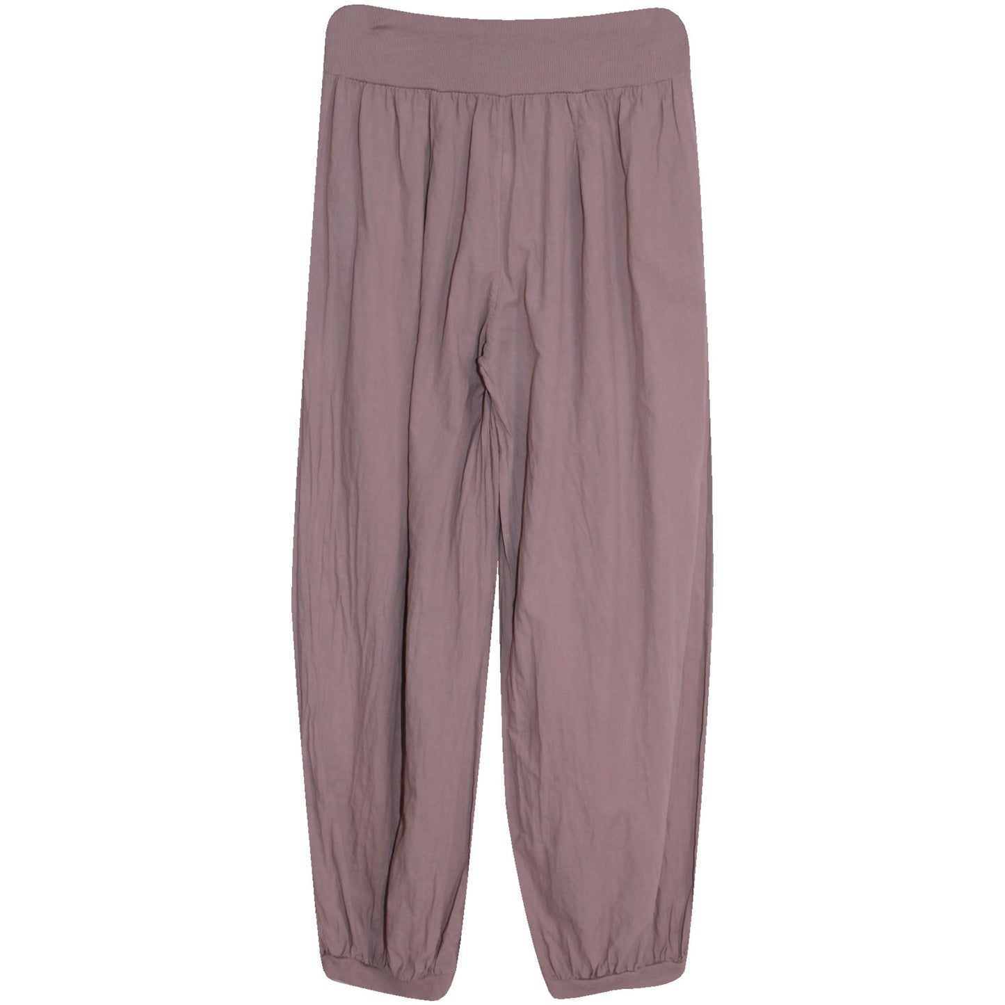 Sarouel en coton pour femme : taille élastiquée avec bouton en bois