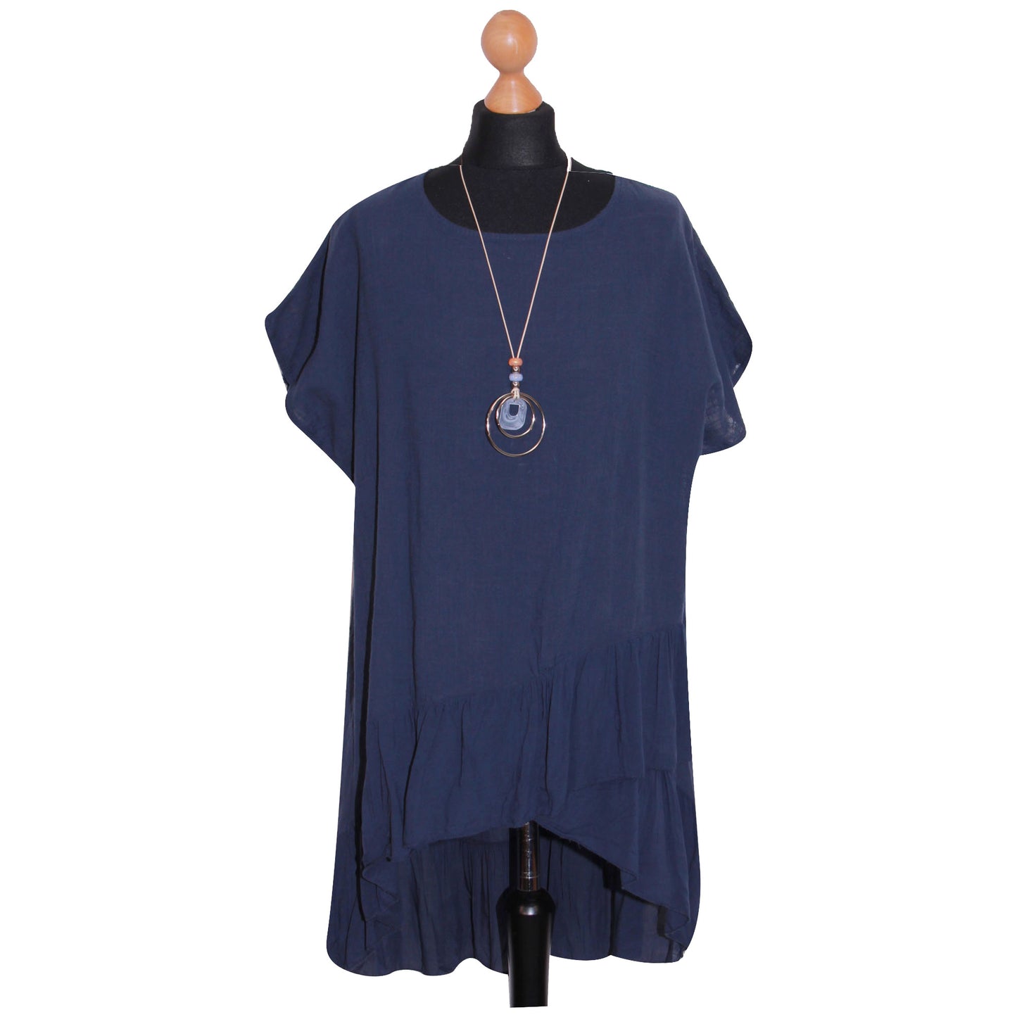 Italian Step Hem Women's Plain Top: Simple and Stylish
