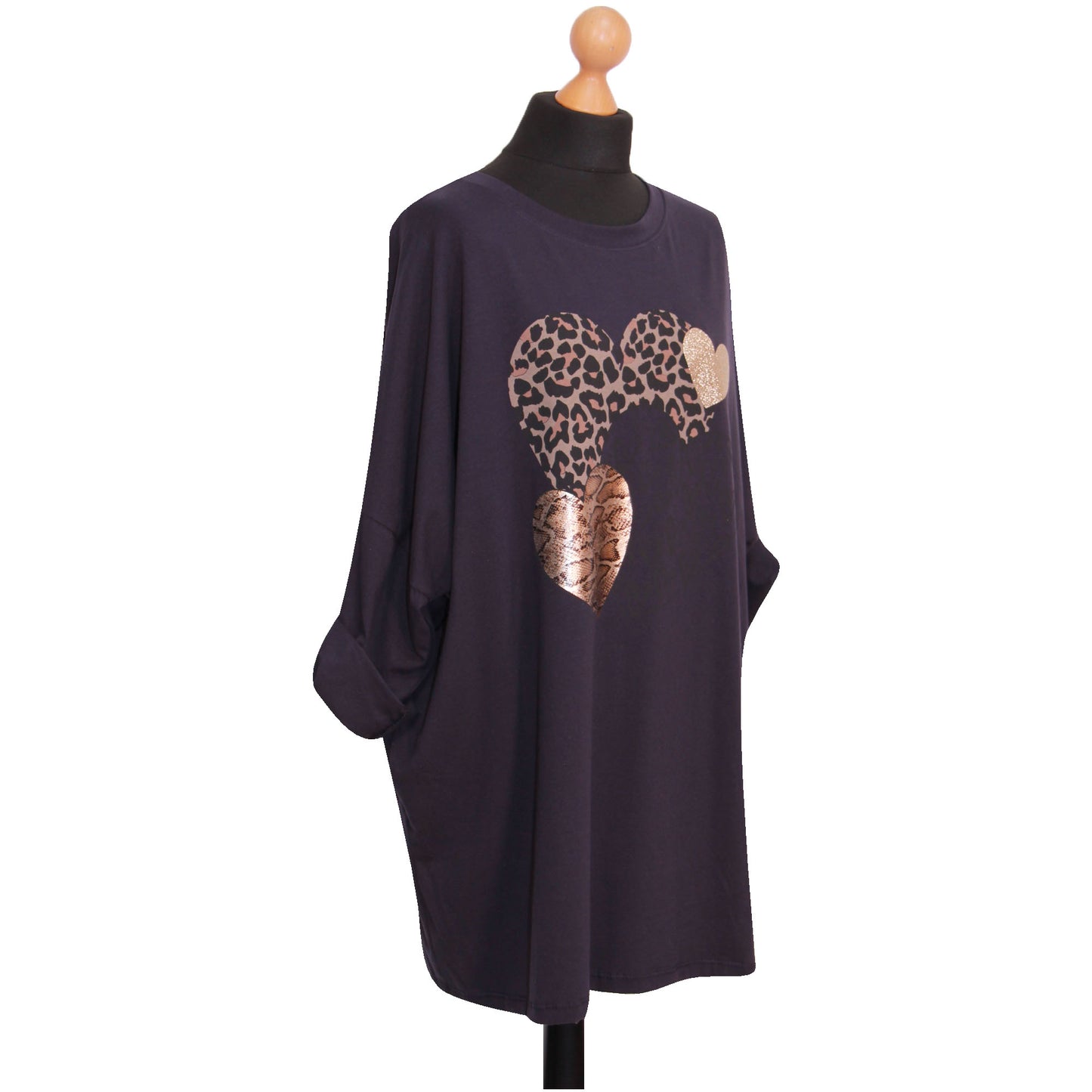 Women Top Ladies Plus Size ANIMAL HEART PRINTED TOP...... T-shirt