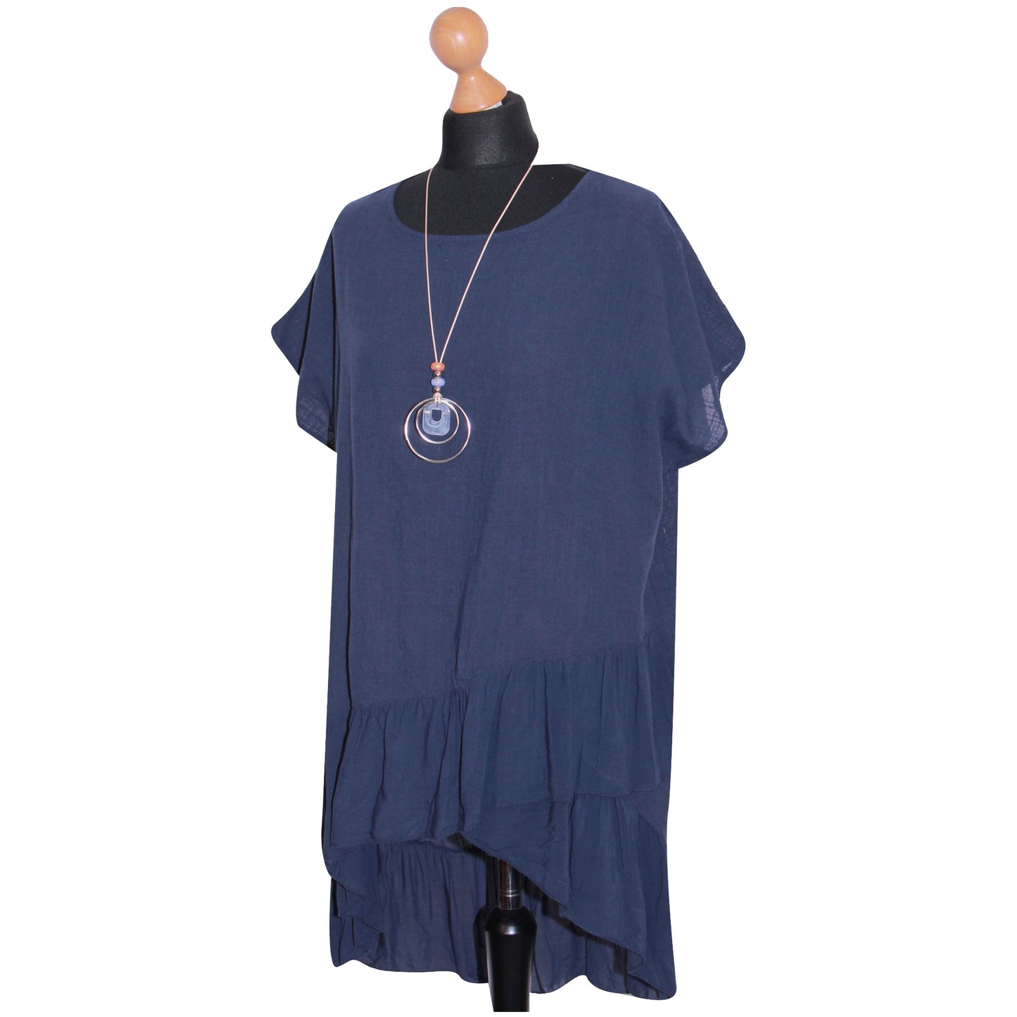 Italian Step Hem Women's Plain Top: Simple and Stylish