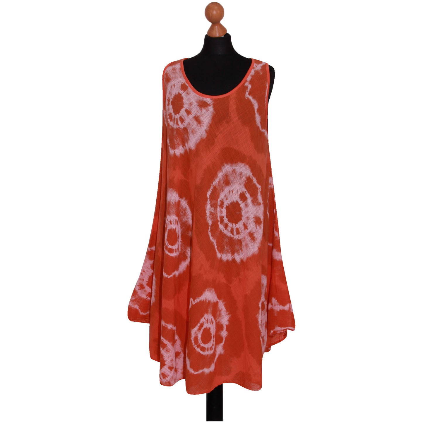 Tie-dye skaterjurk voor dames met print: mouwloze mode