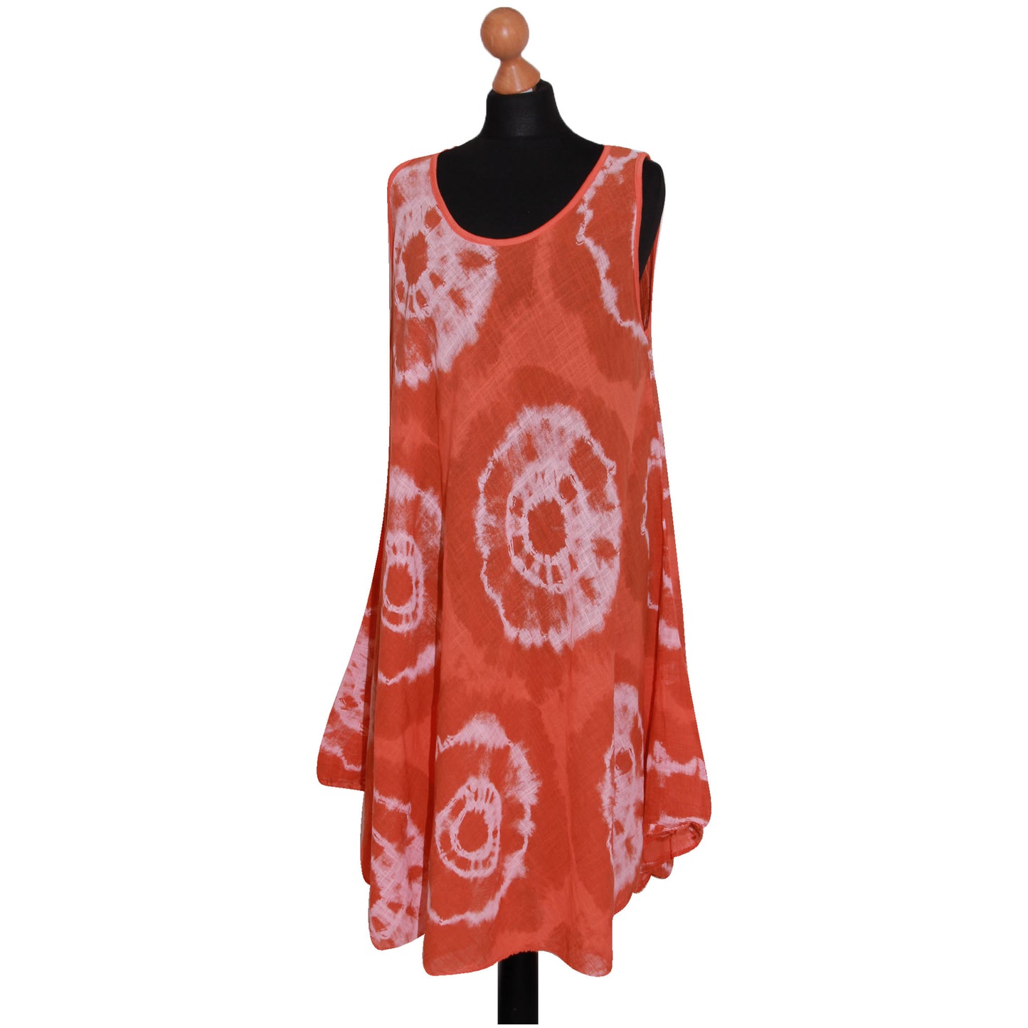 Tie-dye skaterjurk voor dames met print: mouwloze mode