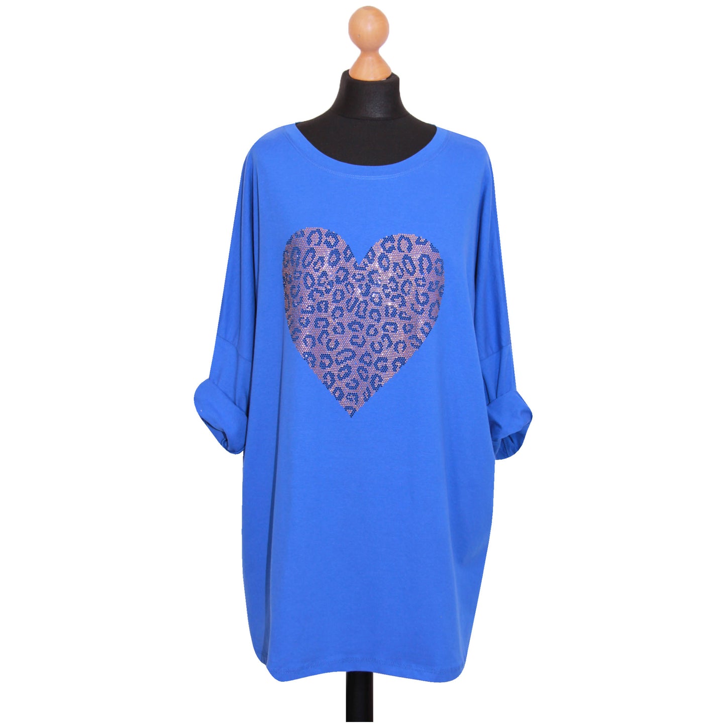 Dames Italiaanse harttop Dames katoenen tuniektop met dierenprint