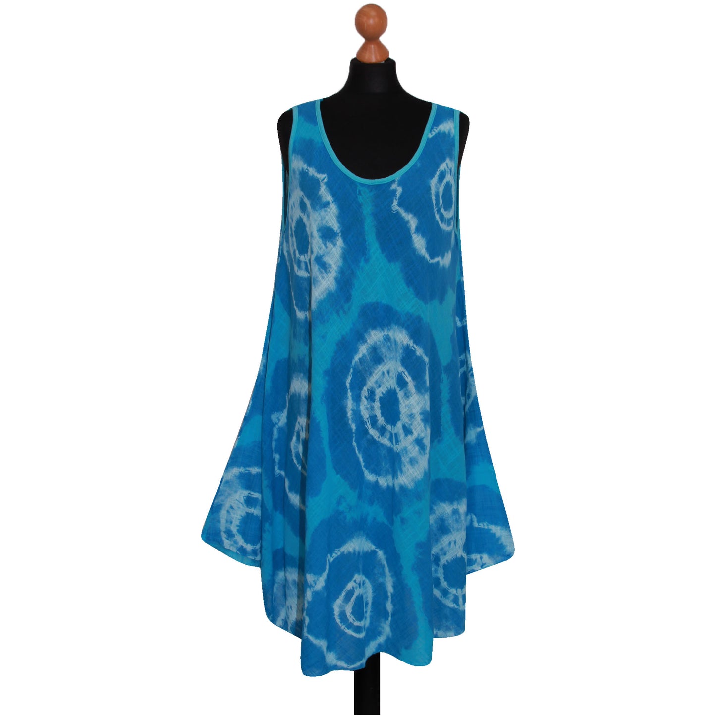 Tie-dye skaterjurk voor dames met print: mouwloze mode