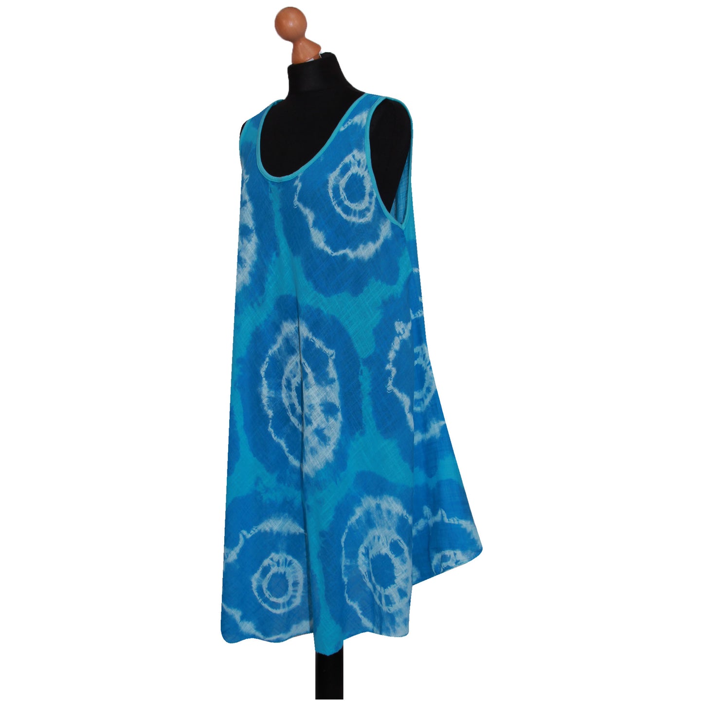 Tie-dye skaterjurk voor dames met print: mouwloze mode