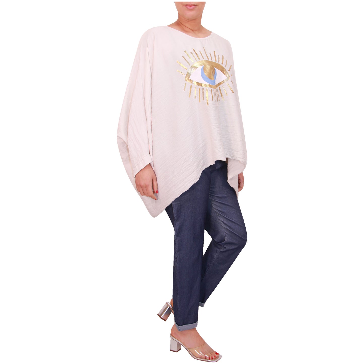 Mesdames fashion top femmes plus taille kimono eye top filles