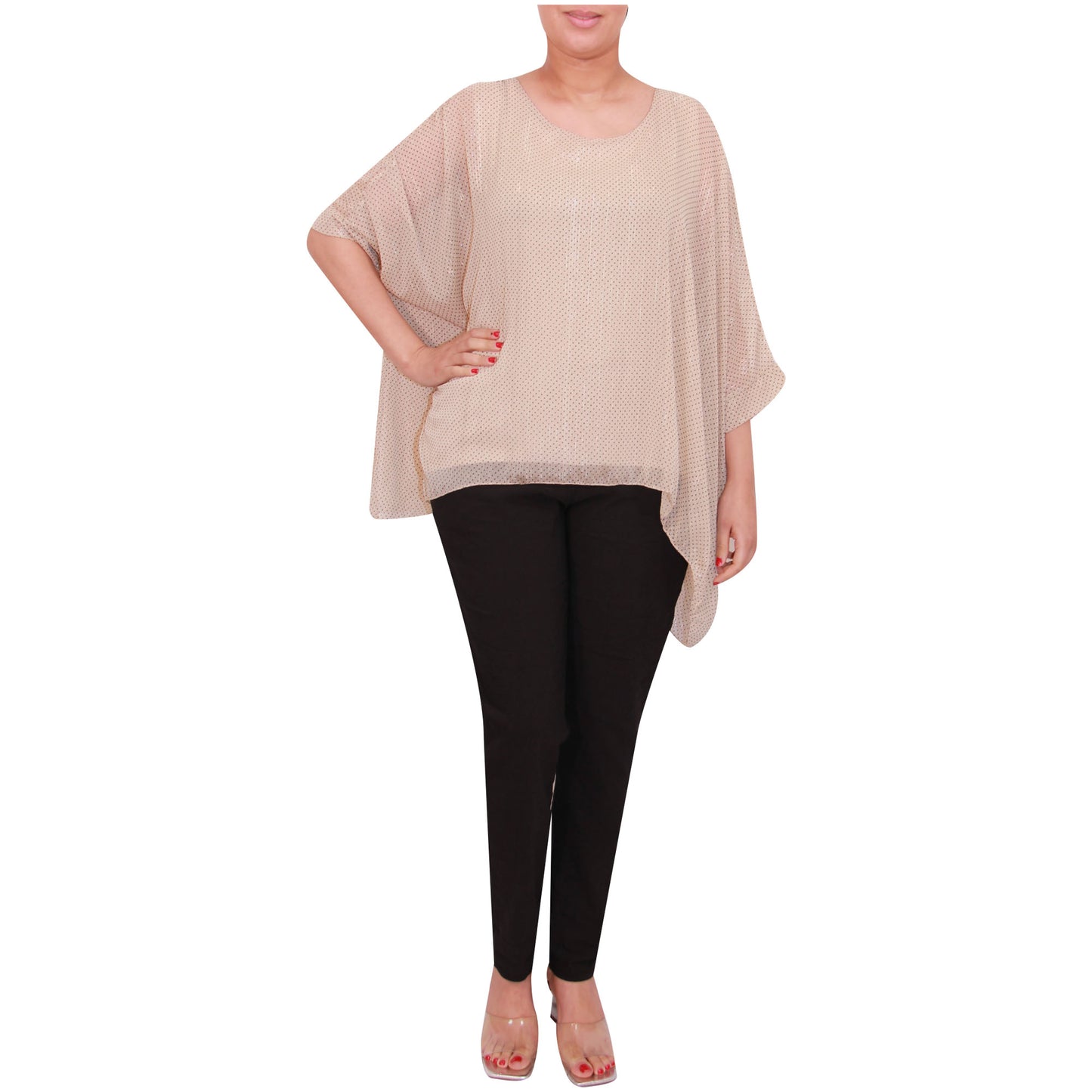 Haut femme kimono chemisier en mousseline de soie