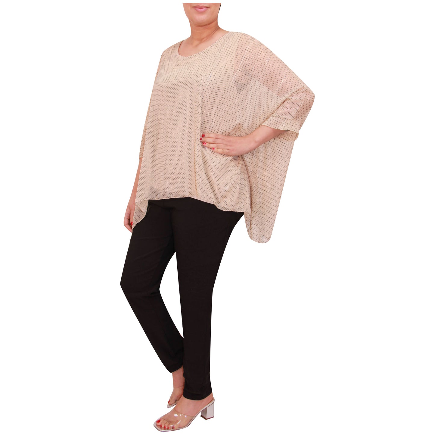 Haut femme kimono chemisier en mousseline de soie