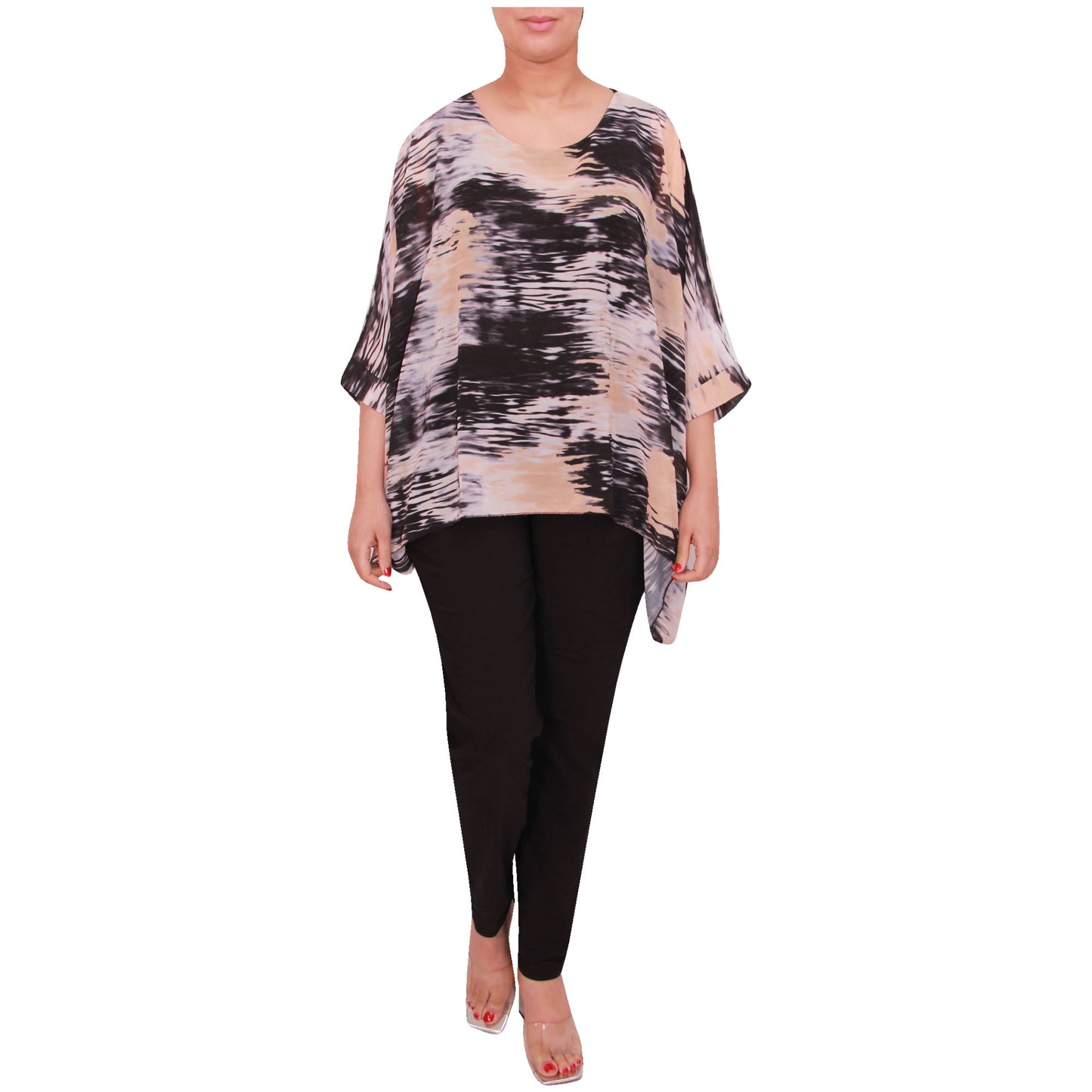 Top femme chemisier en mousseline de soie Tie Dye