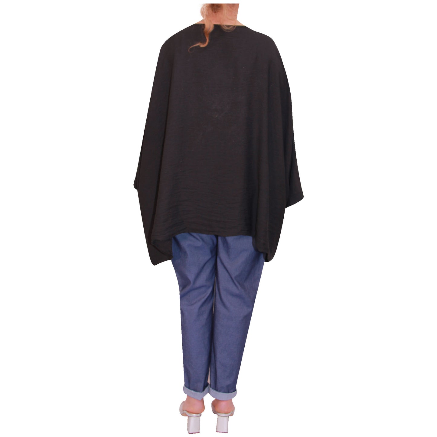 Mesdames fashion top femmes plus taille kimono eye top filles