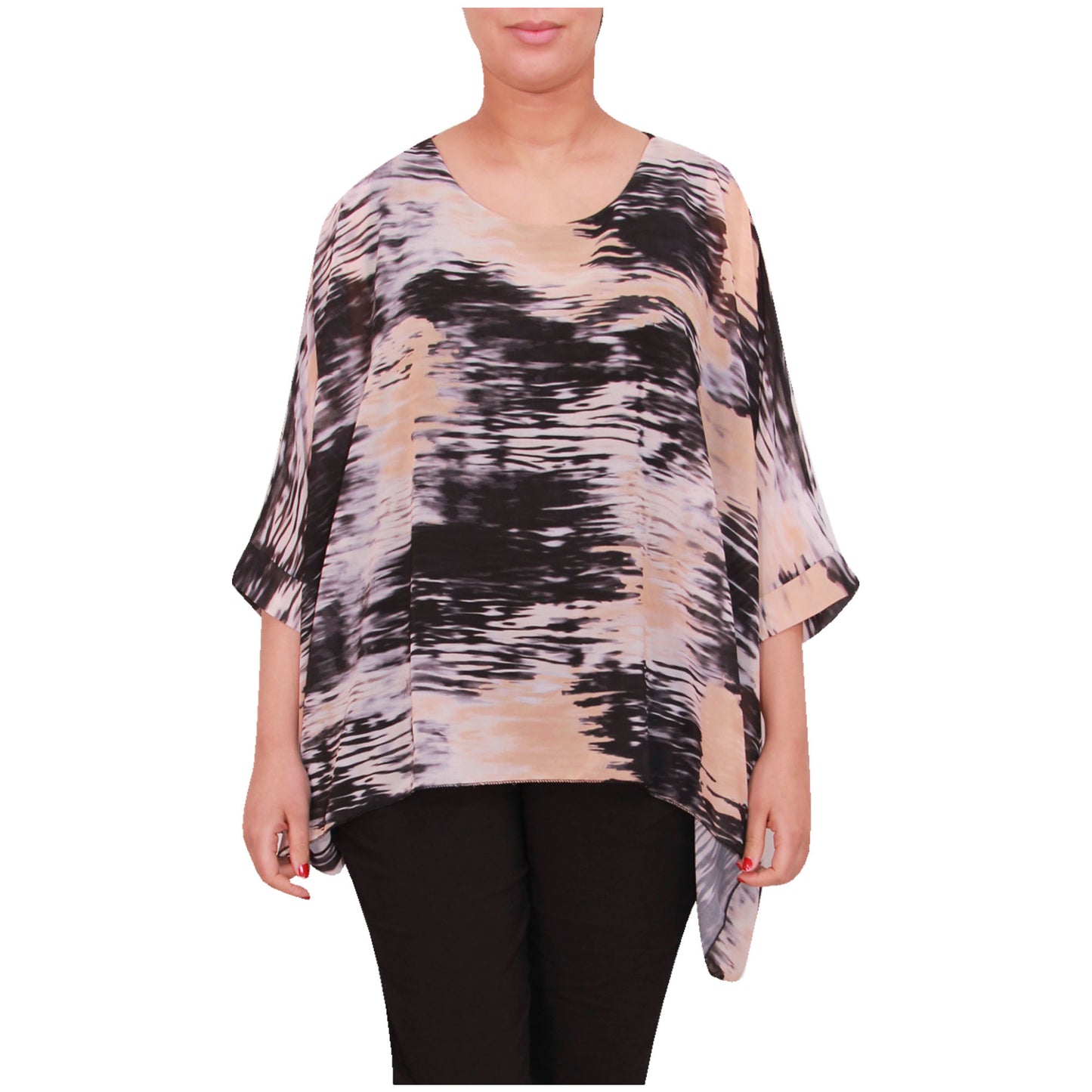 Top femme chemisier en mousseline de soie Tie Dye