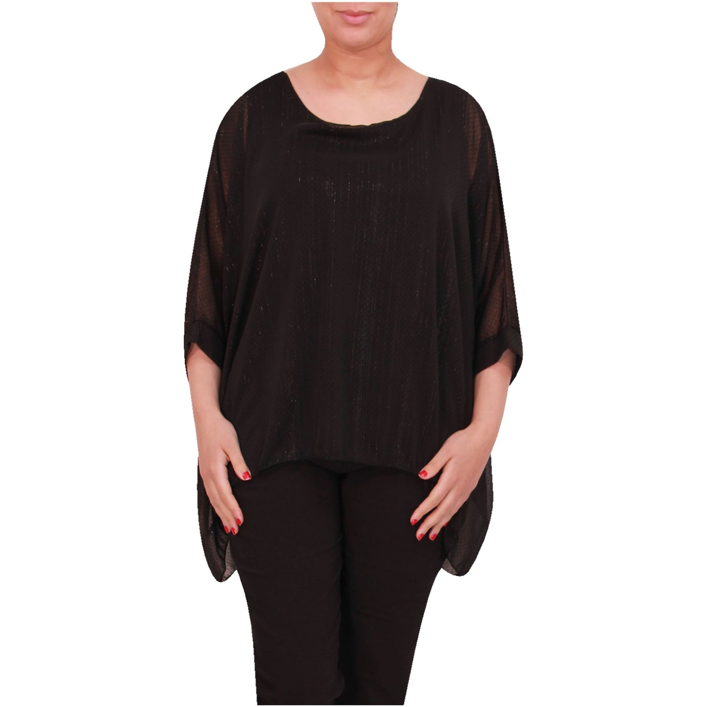 Haut femme kimono chemisier en mousseline de soie