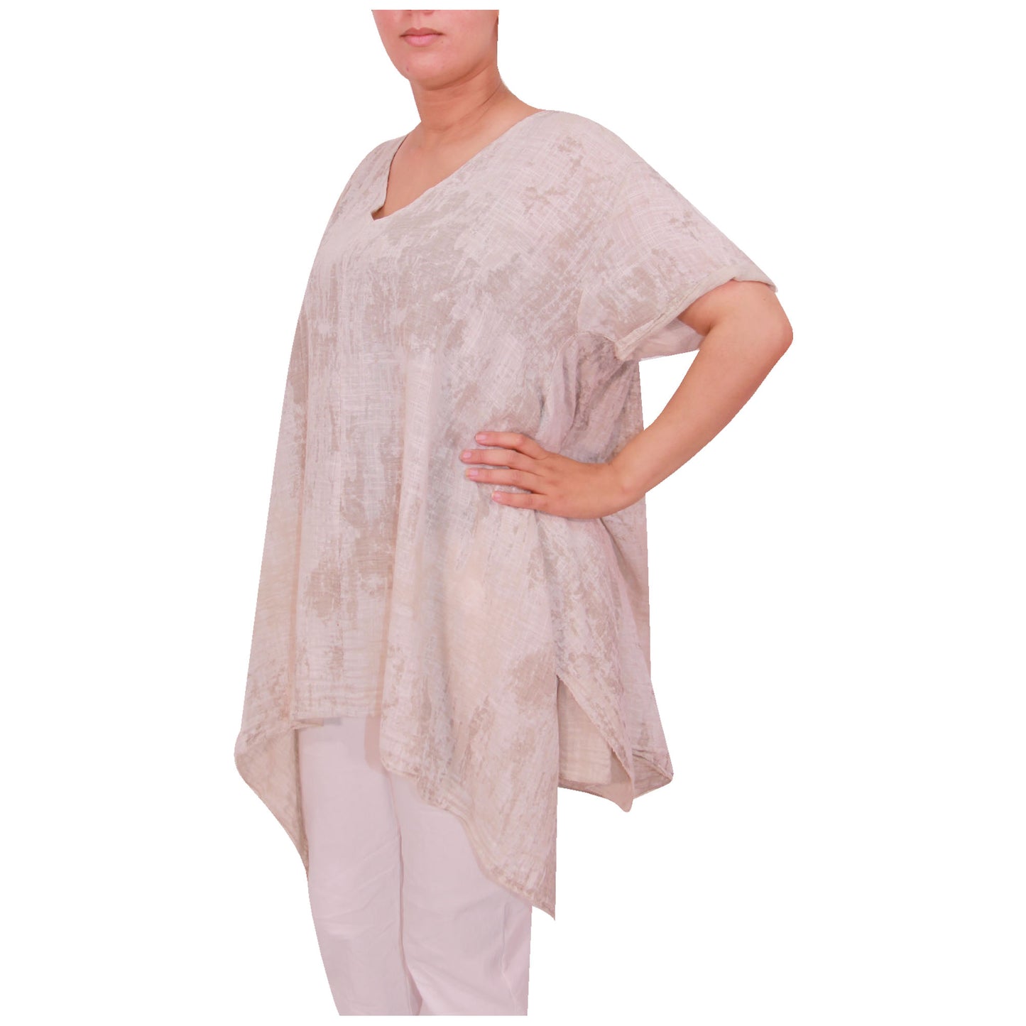 Elegant Italian Top with Tie-Dye Print for Women