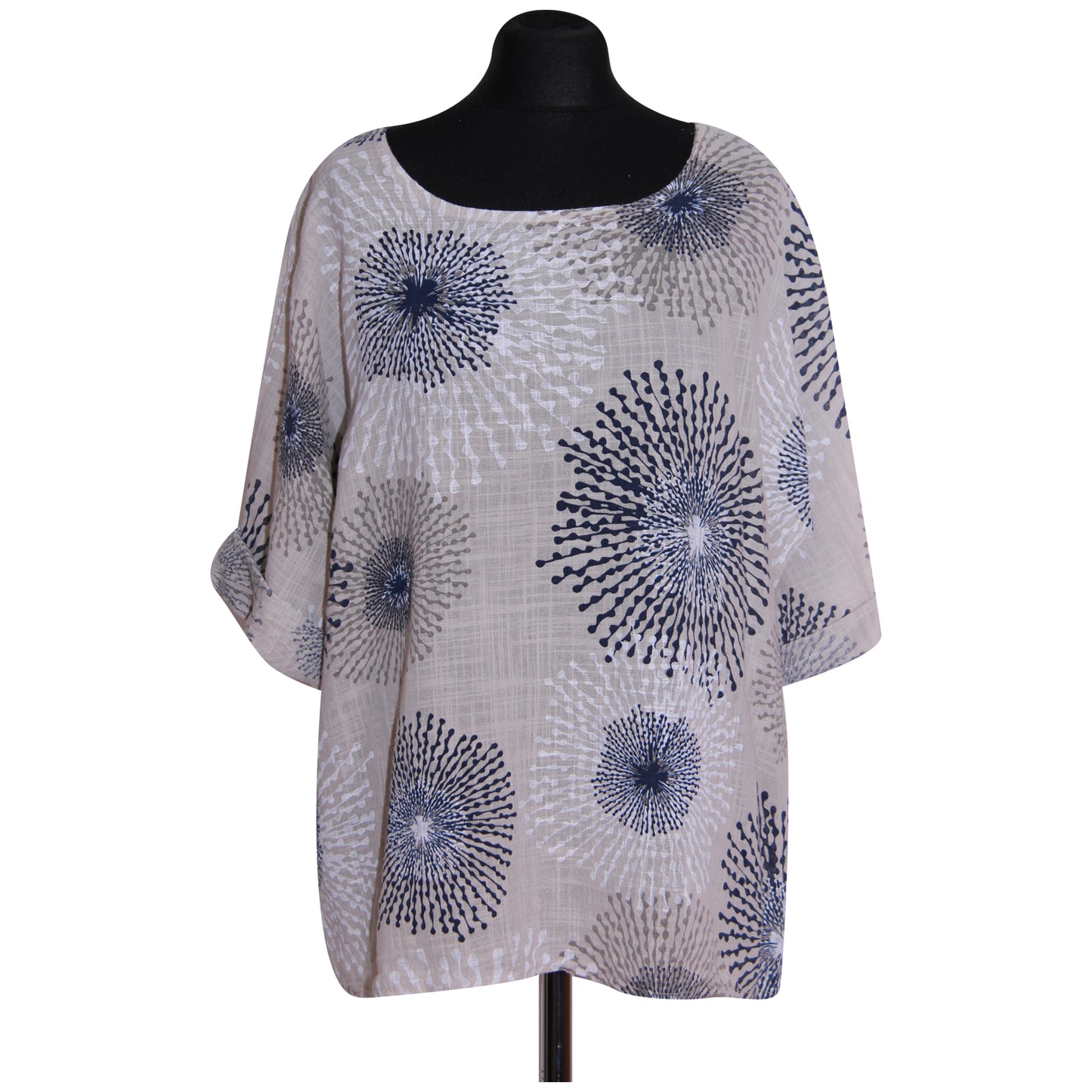 Gecropt topje met Italiaanse spetterprint - Trendy en opvallend