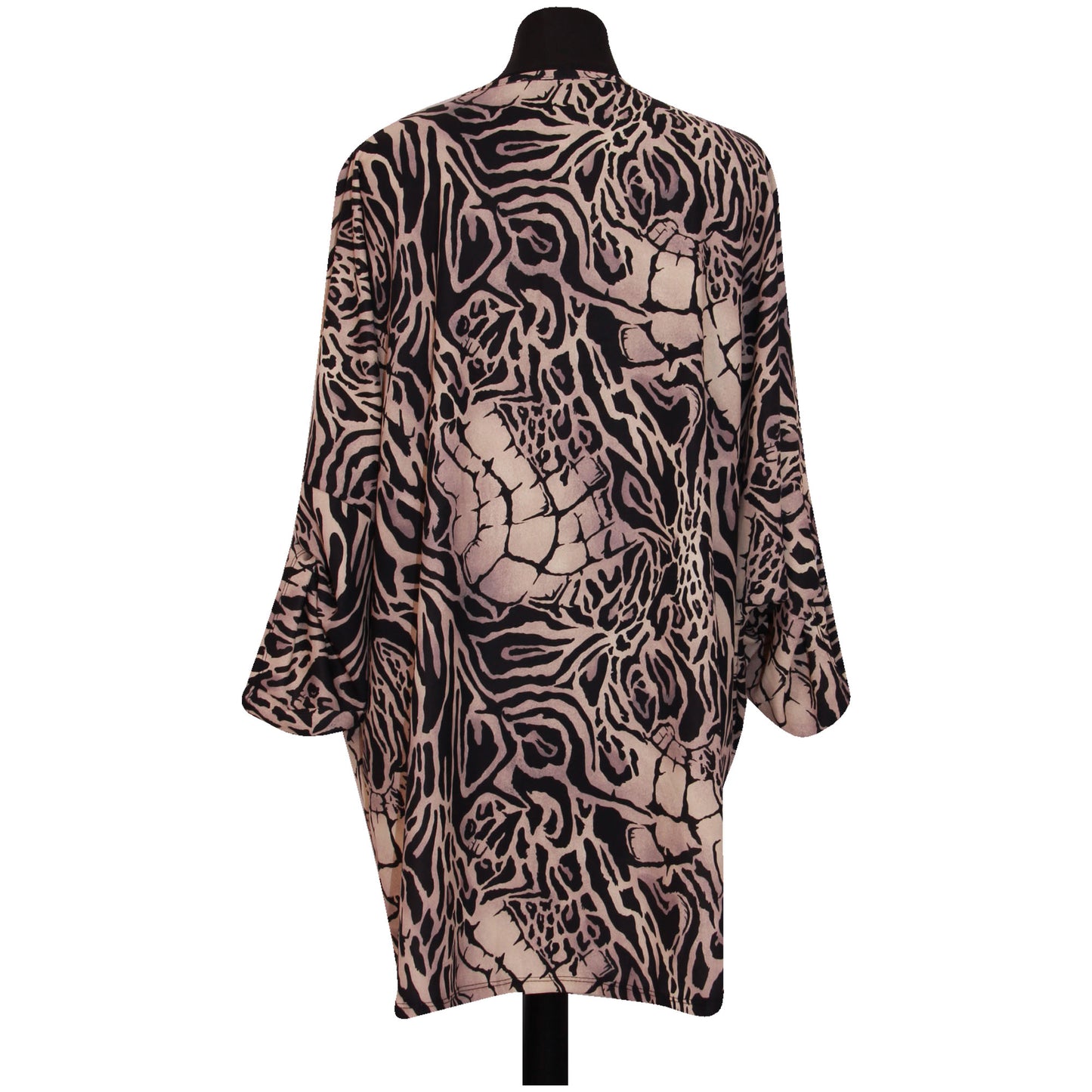top italien pour femme imprimé animal TWIST FRONT BATWING