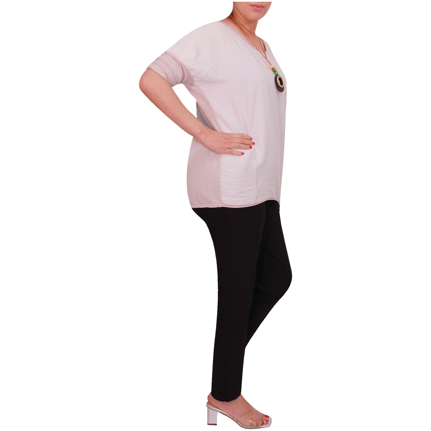 Chemise Crop Top Unie pour Femme, Fabriquée en Italie, avec un Tissu de Qualité Supérieure