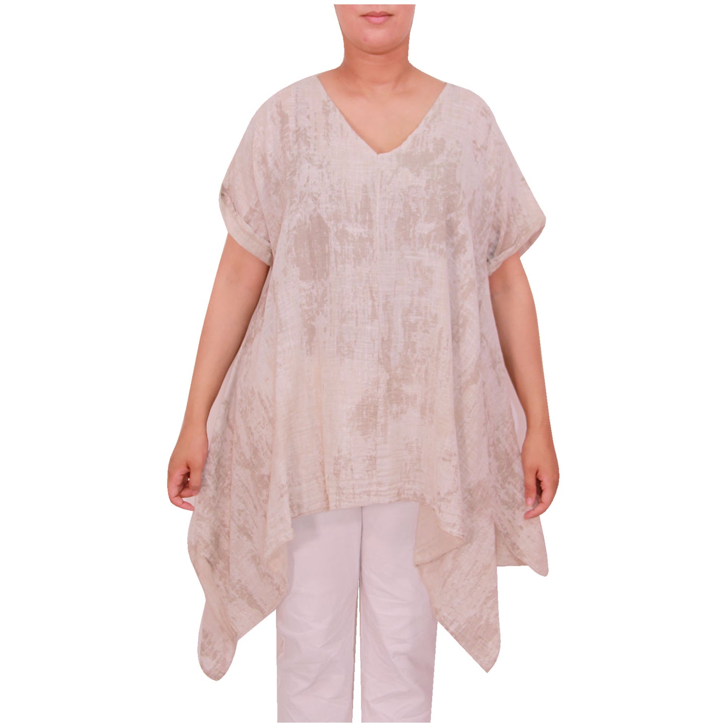 Elegant Italian Top with Tie-Dye Print for Women