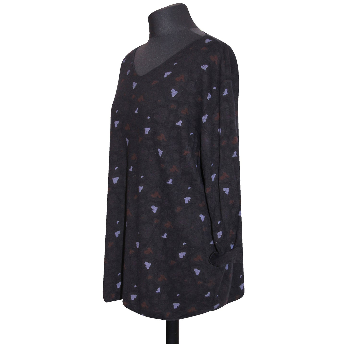 femmes italiennes hauts dames hiver imprimé animal longueur courte