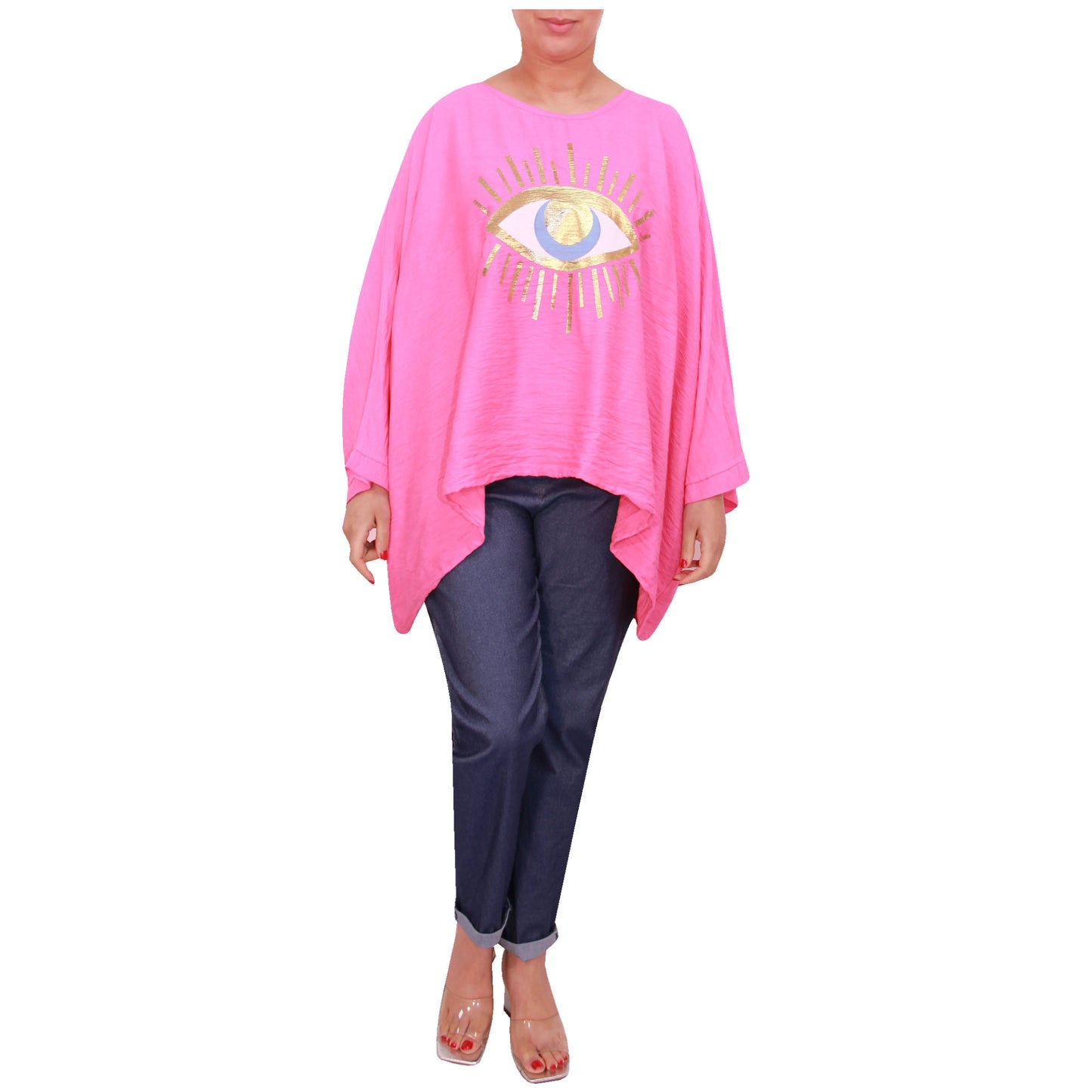 Mesdames fashion top femmes plus taille kimono eye top filles