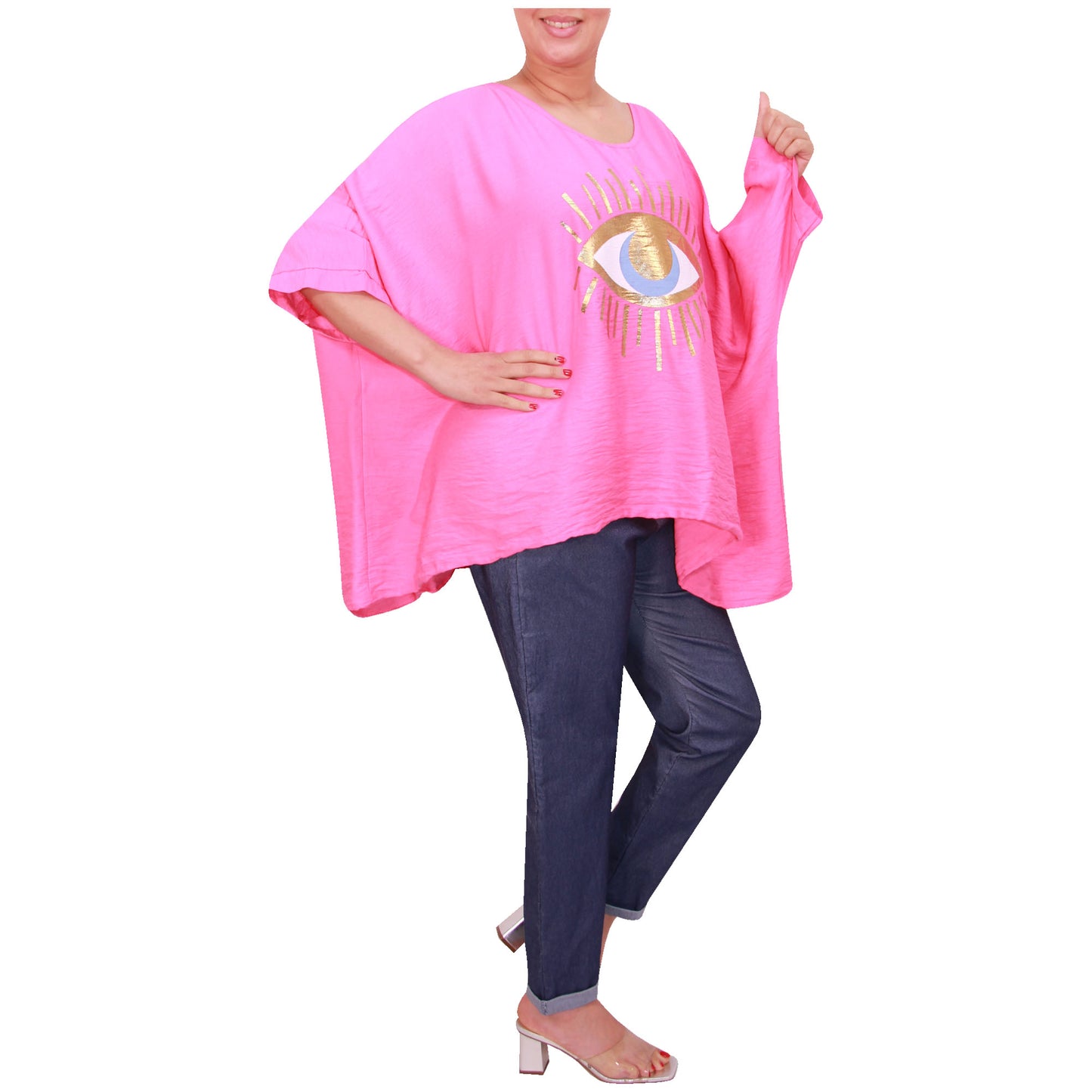 Mesdames fashion top femmes plus taille kimono eye top filles