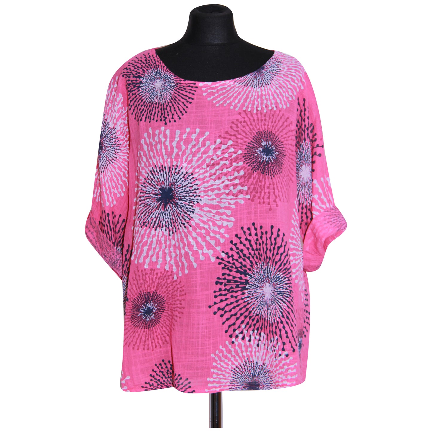 Gecropt topje met Italiaanse spetterprint - Trendy en opvallend