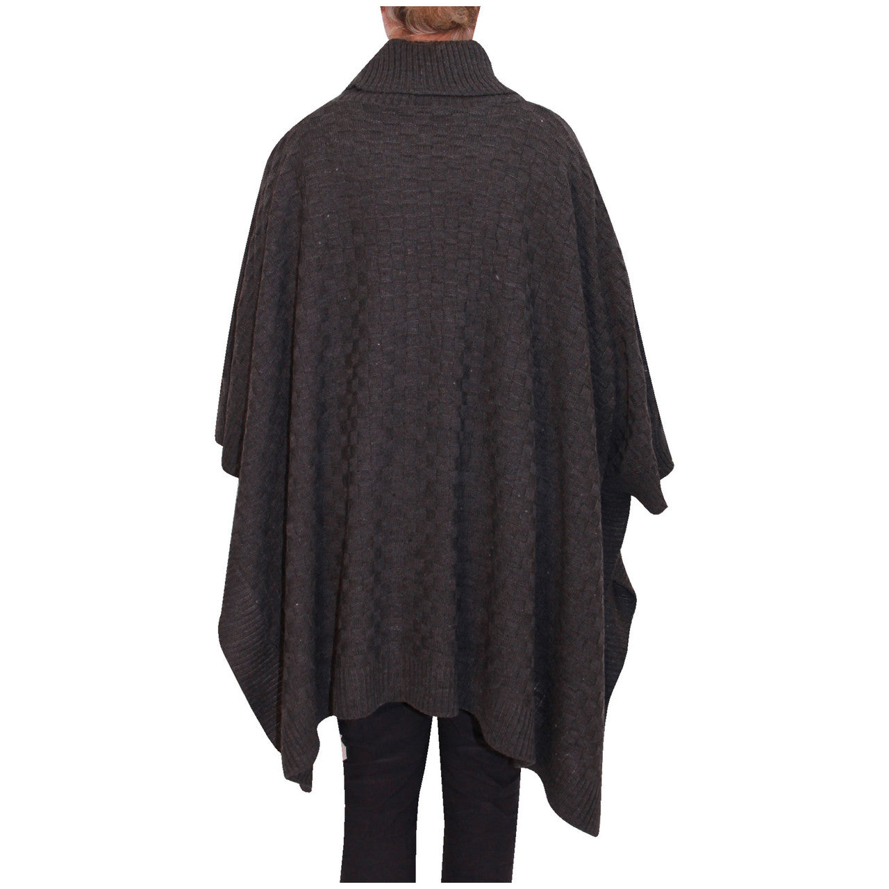 Femmes Poncho Mesdames Col Bénitier tricoté Poncho Cape Châle Écharpe Wrap