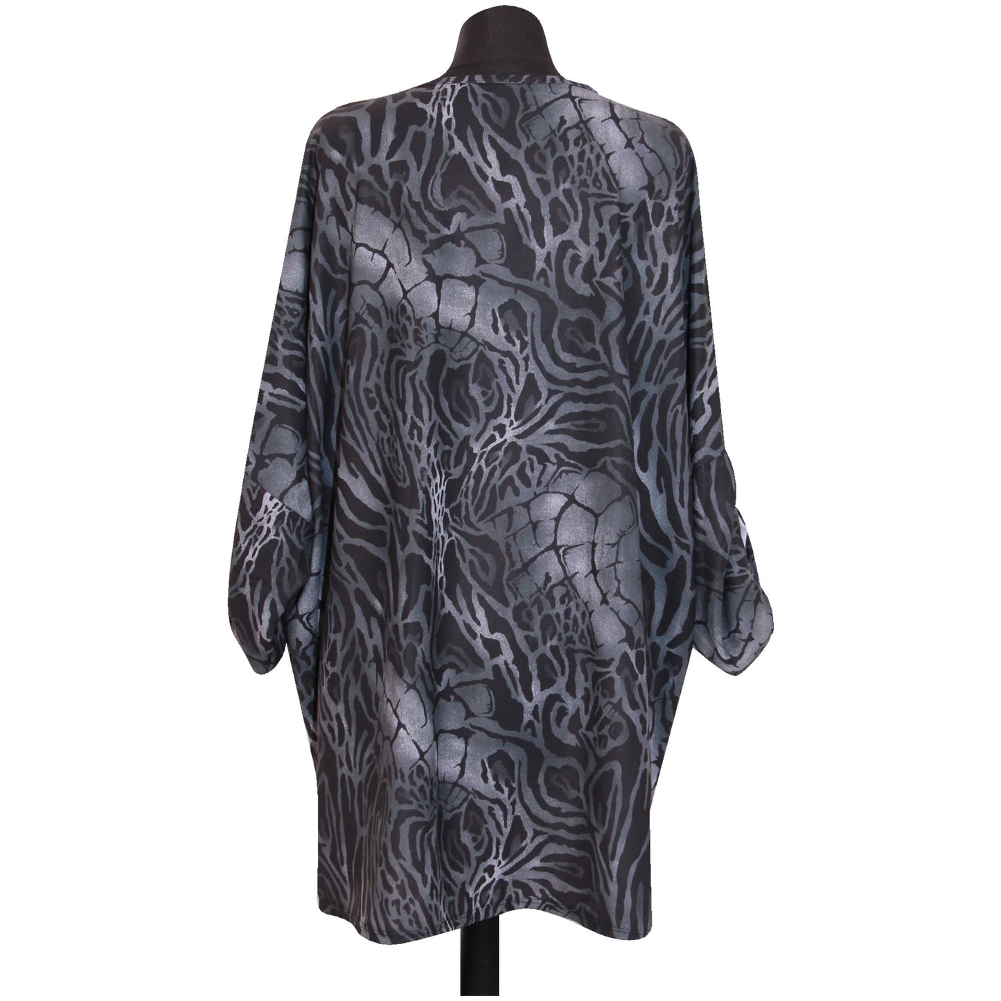 top italien pour femme imprimé animal TWIST FRONT BATWING
