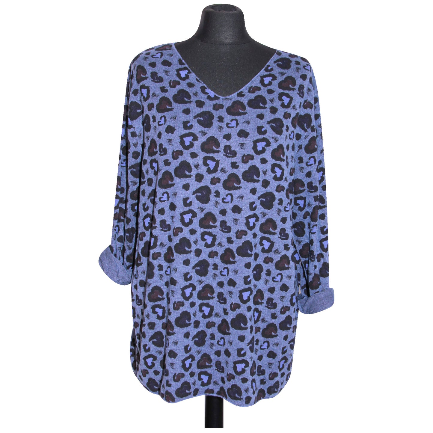 femmes italiennes hauts dames hiver imprimé animal longueur courte