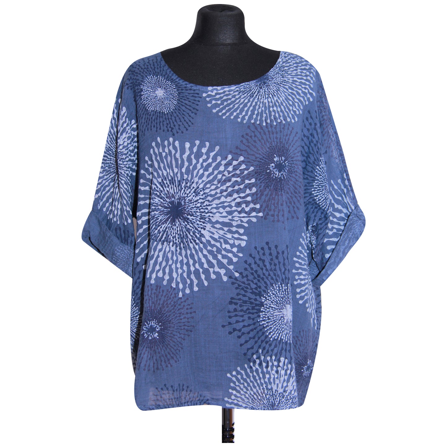 Gecropt topje met Italiaanse spetterprint - Trendy en opvallend
