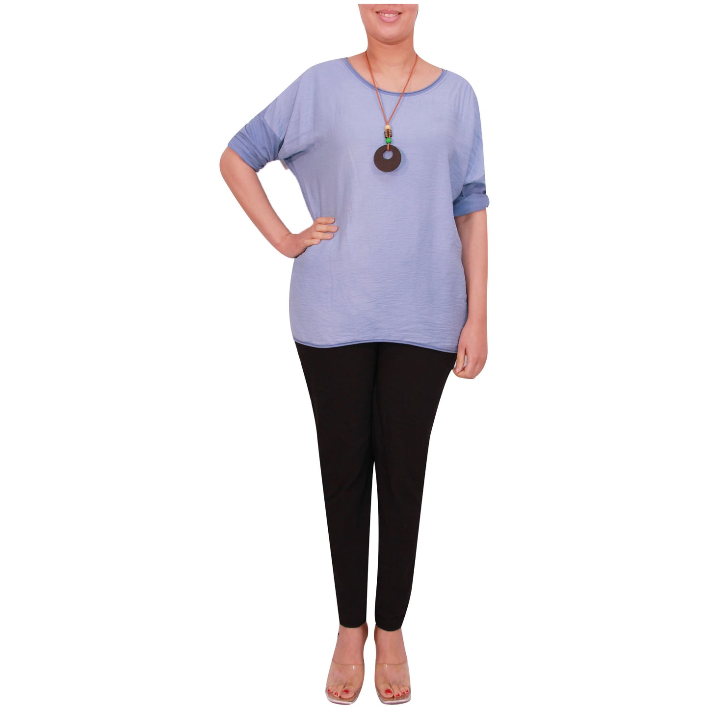 Chemise Crop Top Unie pour Femme, Fabriquée en Italie, avec un Tissu de Qualité Supérieure