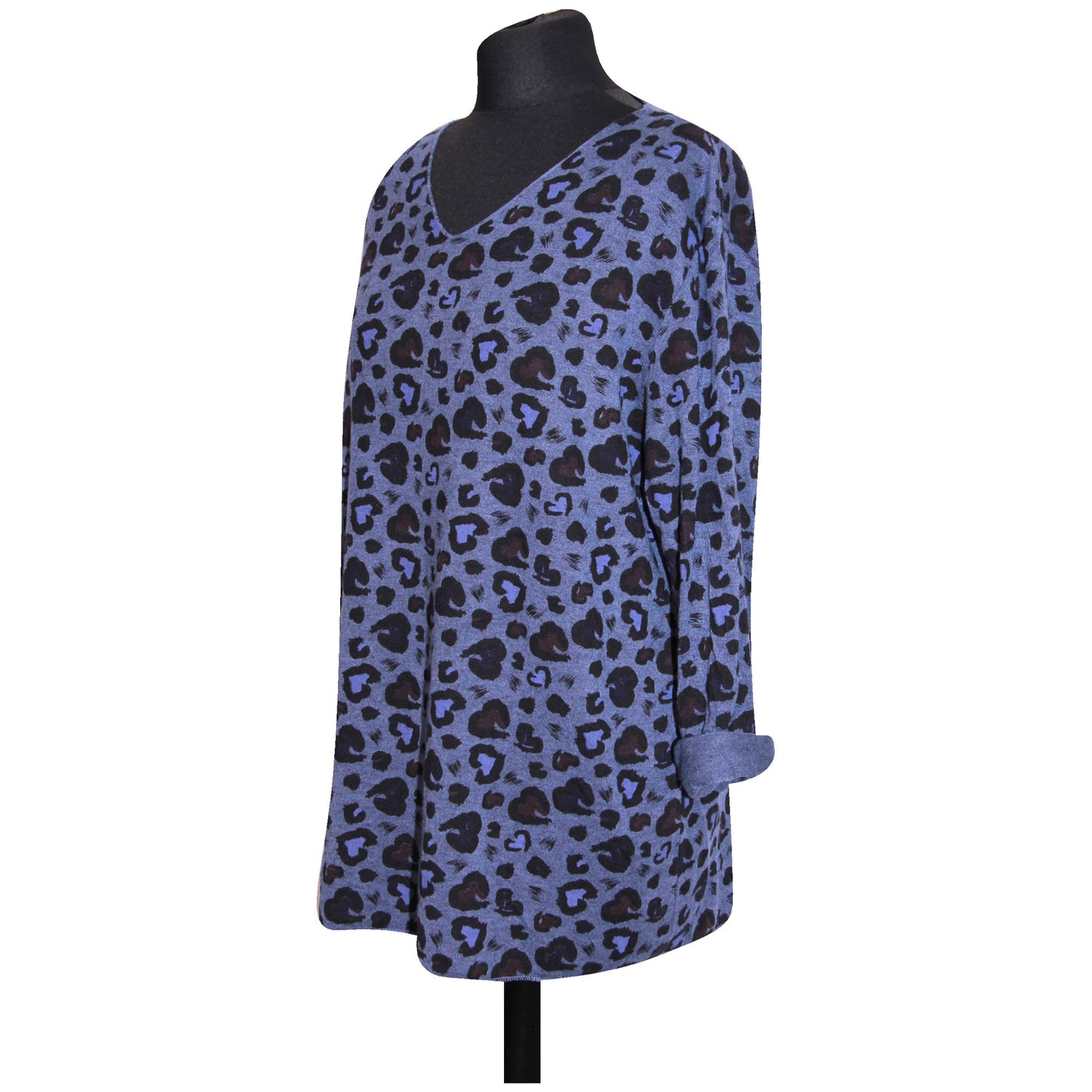 femmes italiennes hauts dames hiver imprimé animal longueur courte