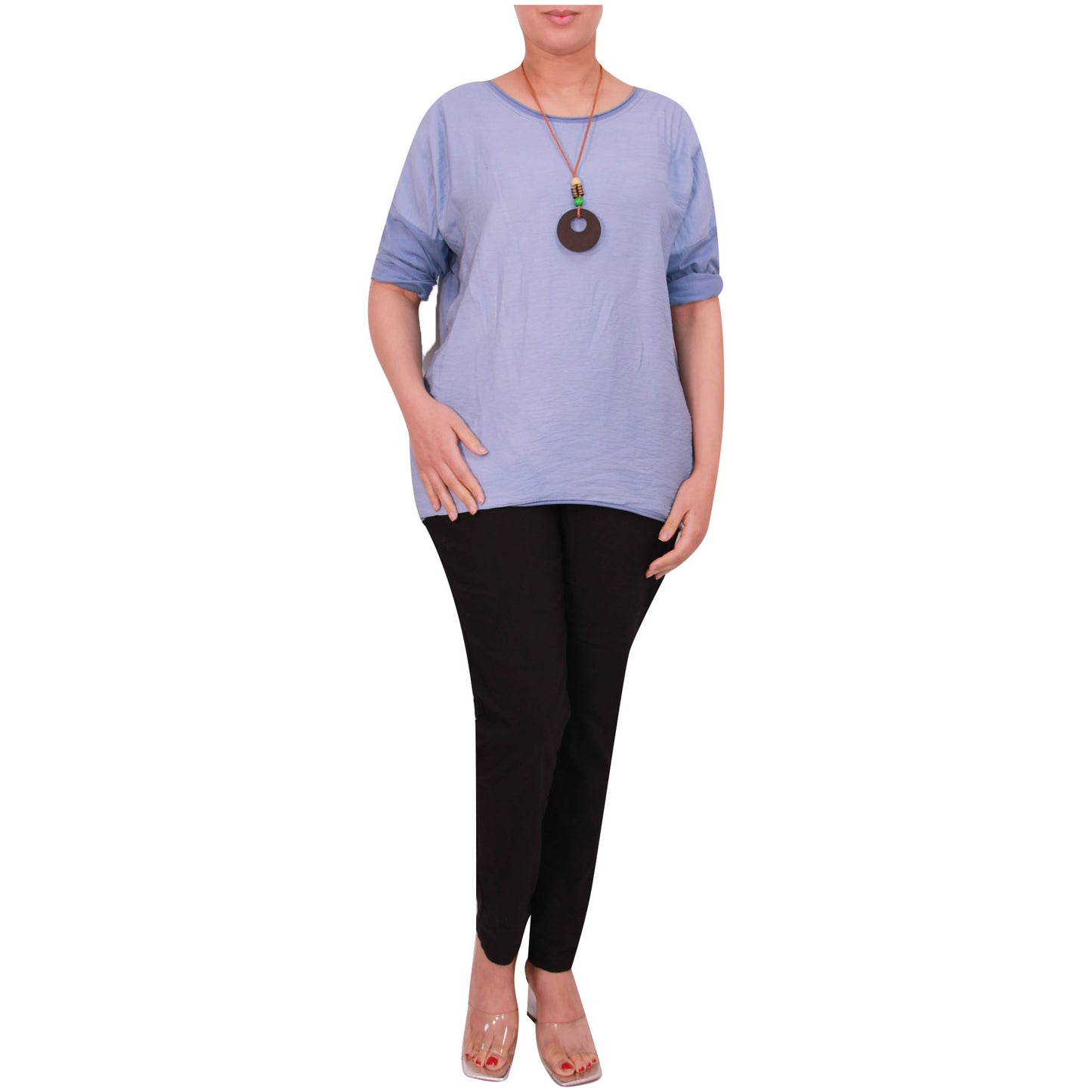 Chemise Crop Top Unie pour Femme, Fabriquée en Italie, avec un Tissu de Qualité Supérieure