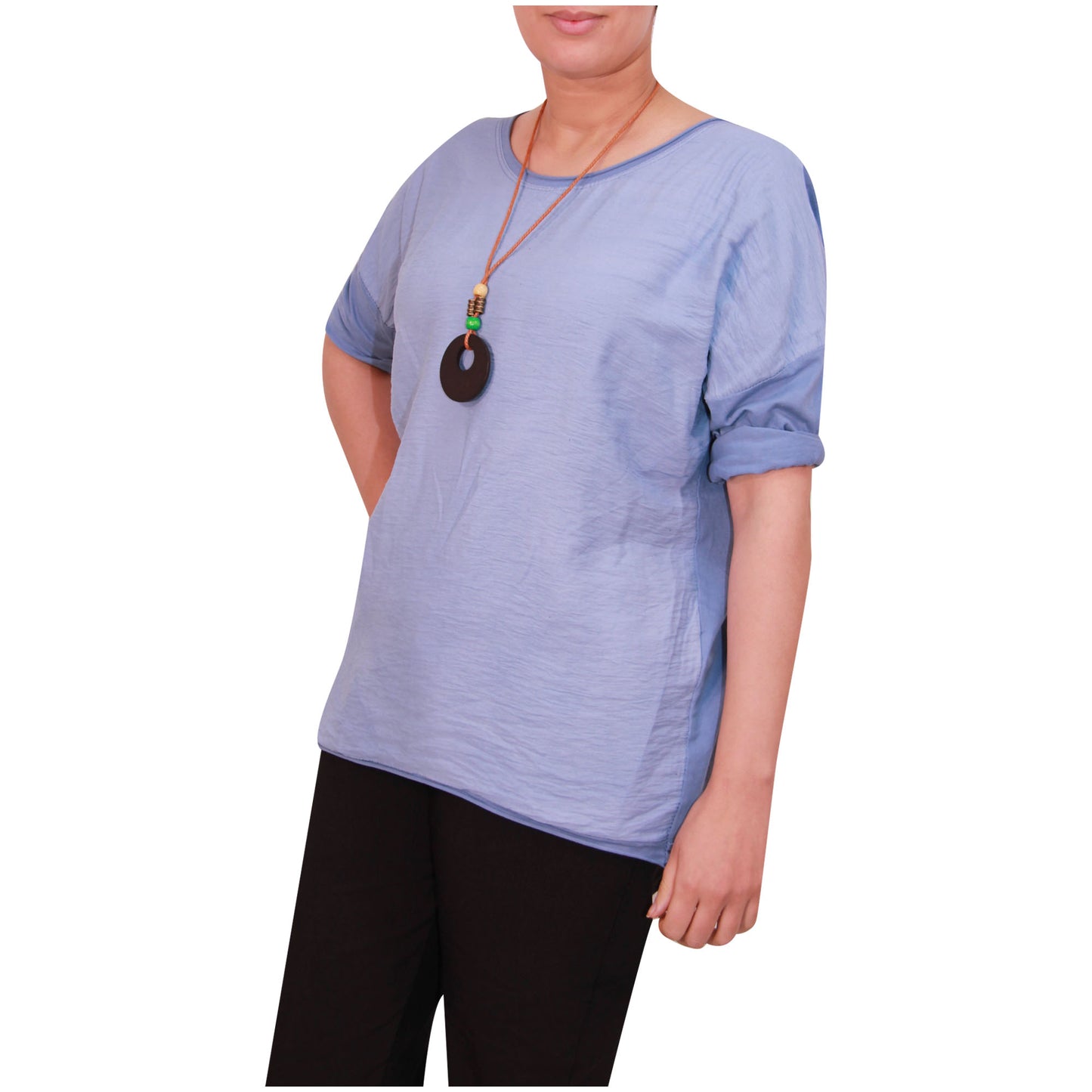 Chemise Crop Top Unie pour Femme, Fabriquée en Italie, avec un Tissu de Qualité Supérieure