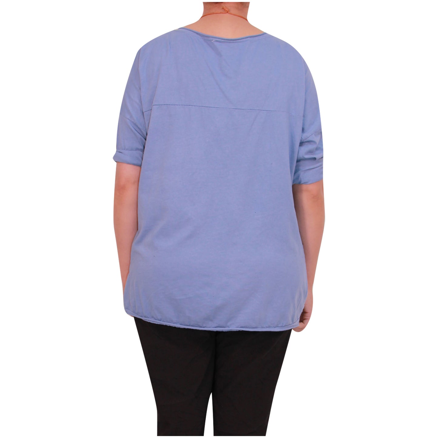 Chemise Crop Top Unie pour Femme, Fabriquée en Italie, avec un Tissu de Qualité Supérieure
