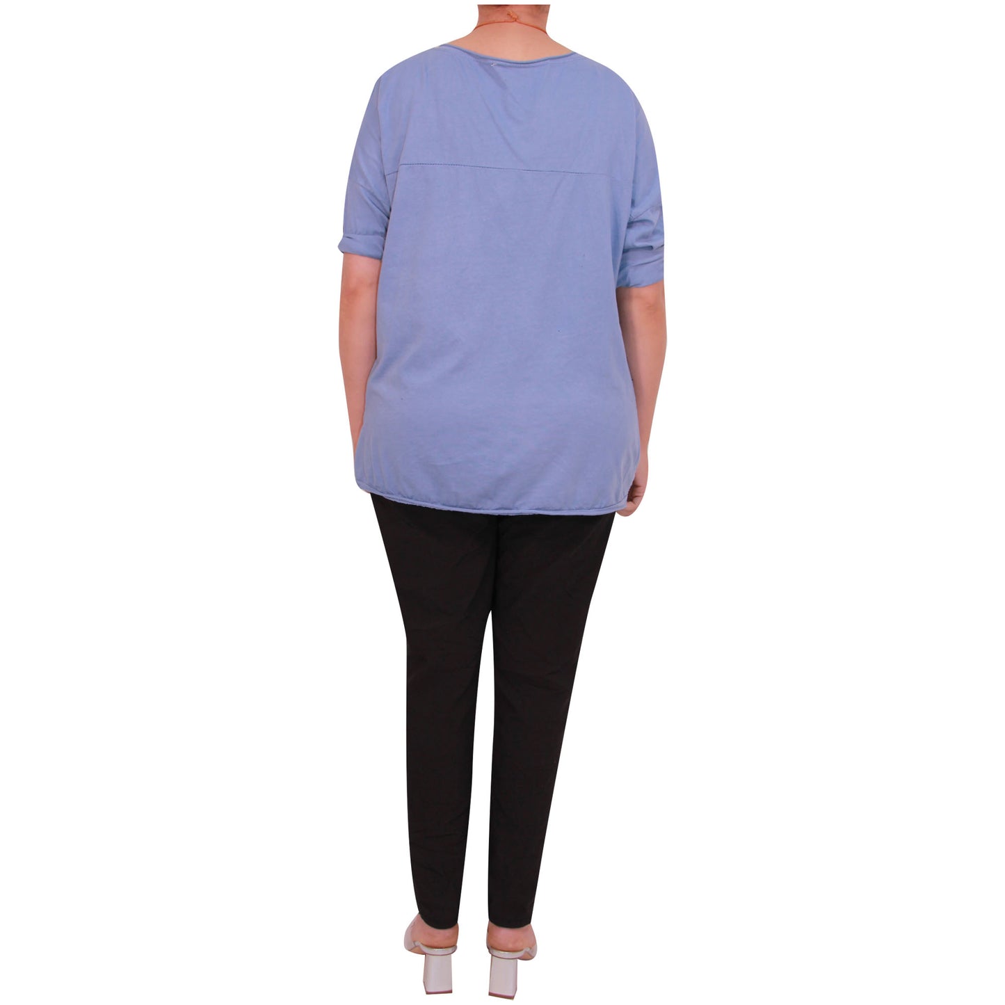 Chemise Crop Top Unie pour Femme, Fabriquée en Italie, avec un Tissu de Qualité Supérieure