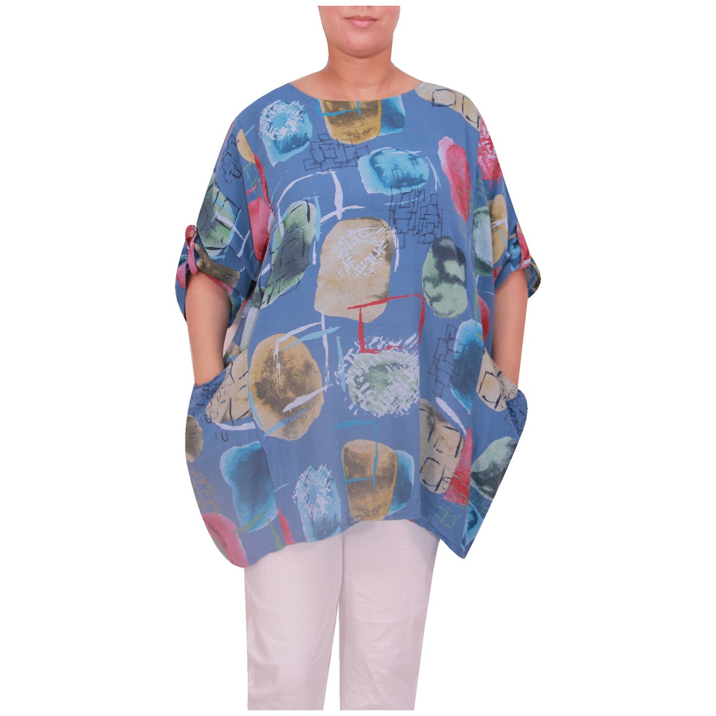 Italian Cotton Top, Apple Print, ladies tops,