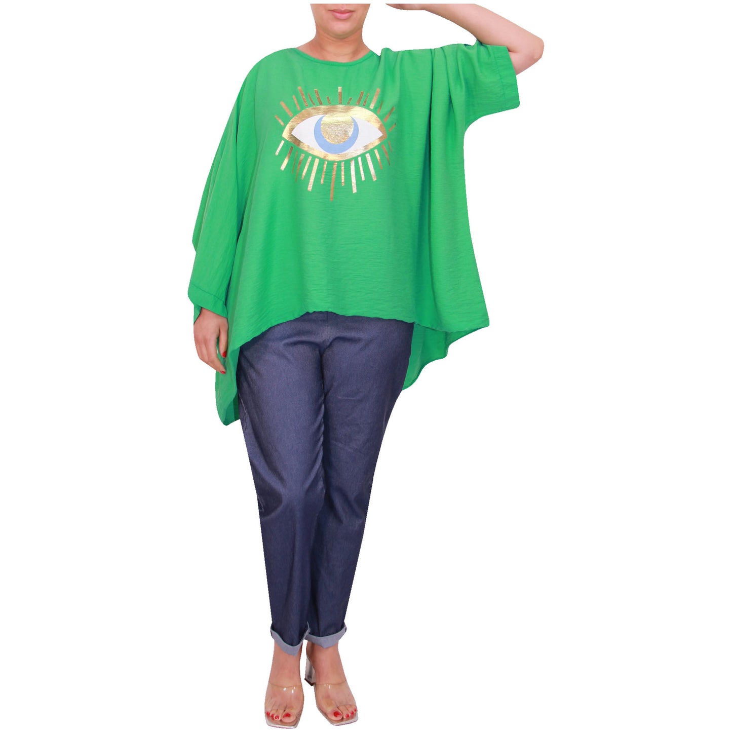 Mesdames fashion top femmes plus taille kimono eye top filles