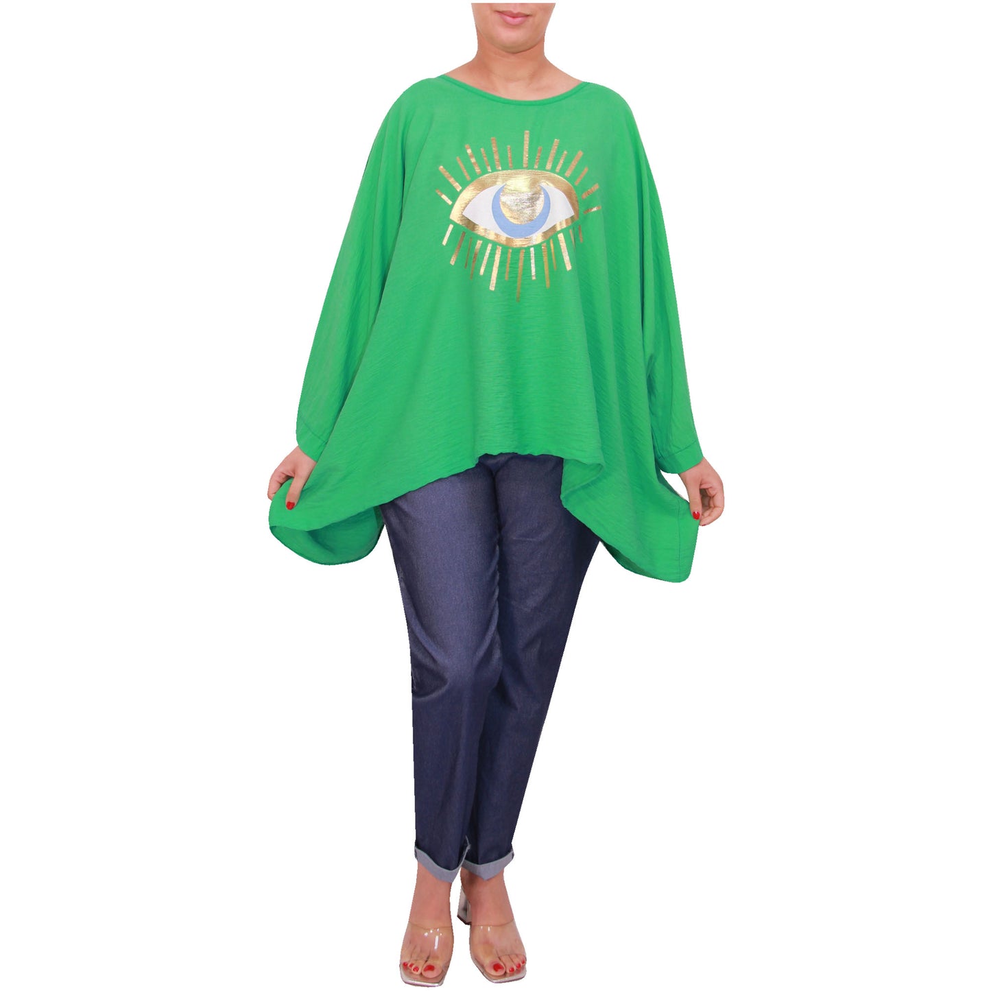 Mesdames fashion top femmes plus taille kimono eye top filles