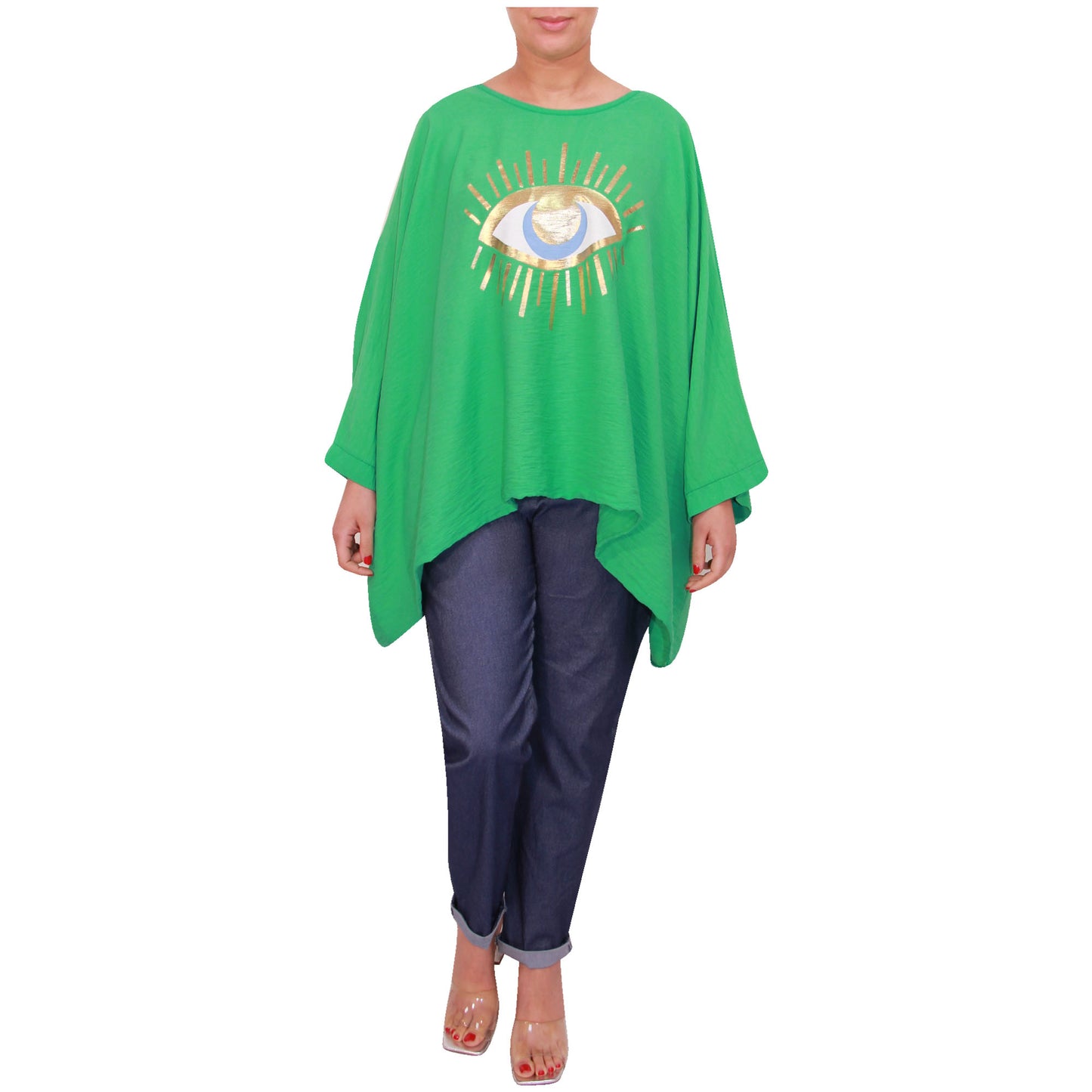 Mesdames fashion top femmes plus taille kimono eye top filles