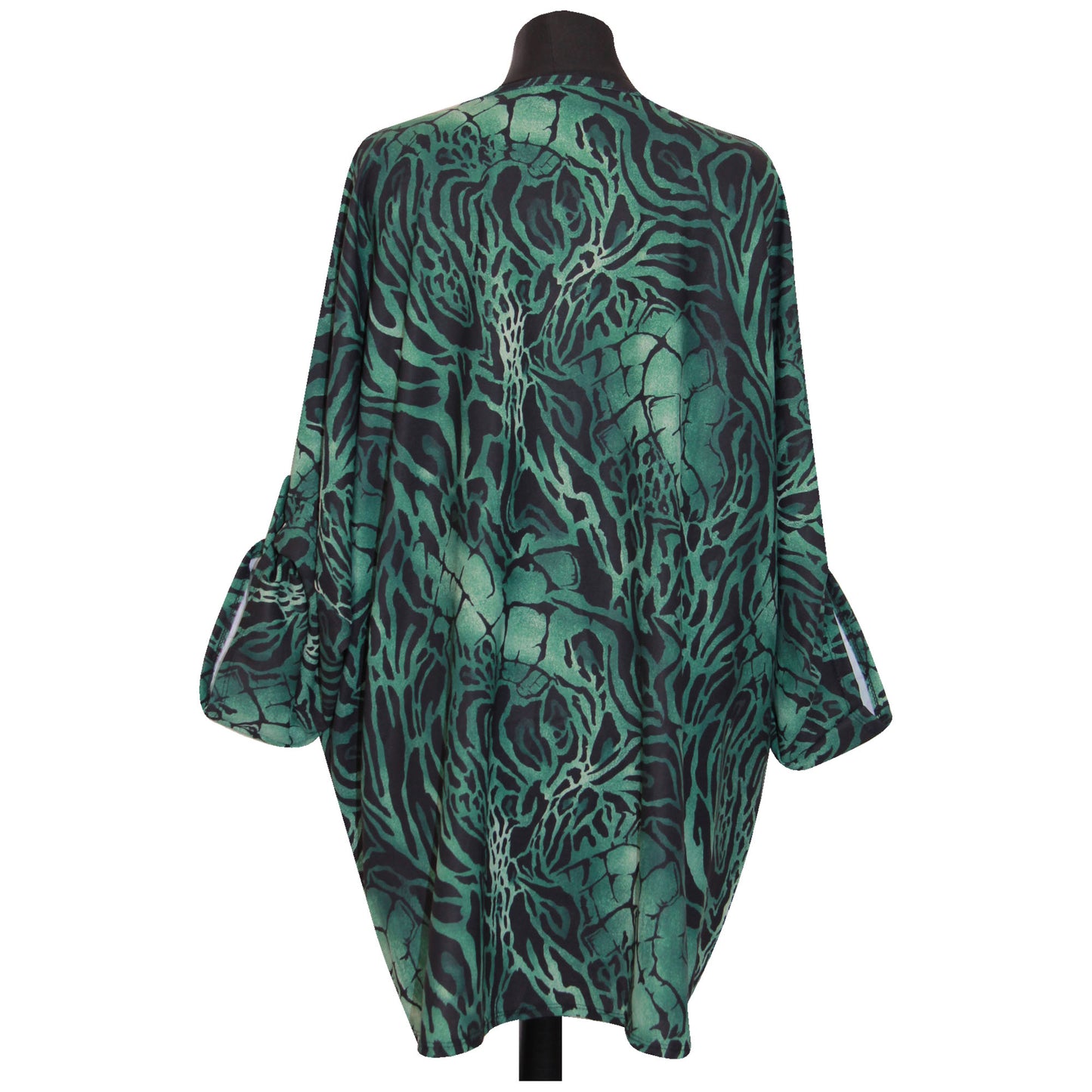 top italien pour femme imprimé animal TWIST FRONT BATWING